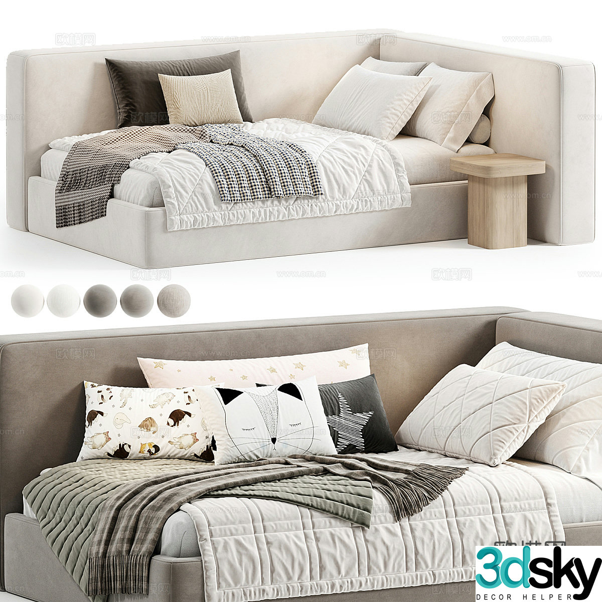 New Chinese Monti Children’s Bed 3D Model
