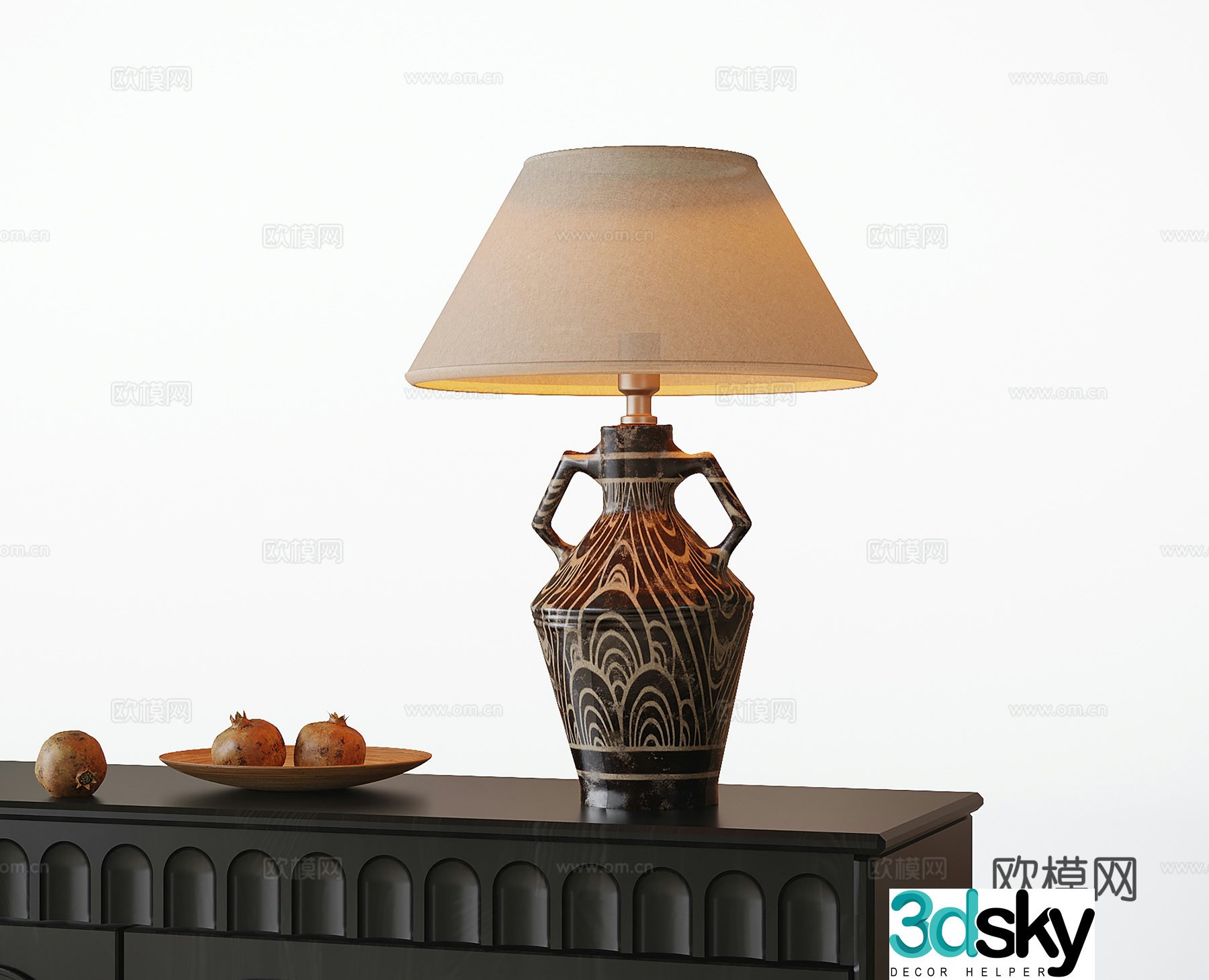 French desk lamp 3d model