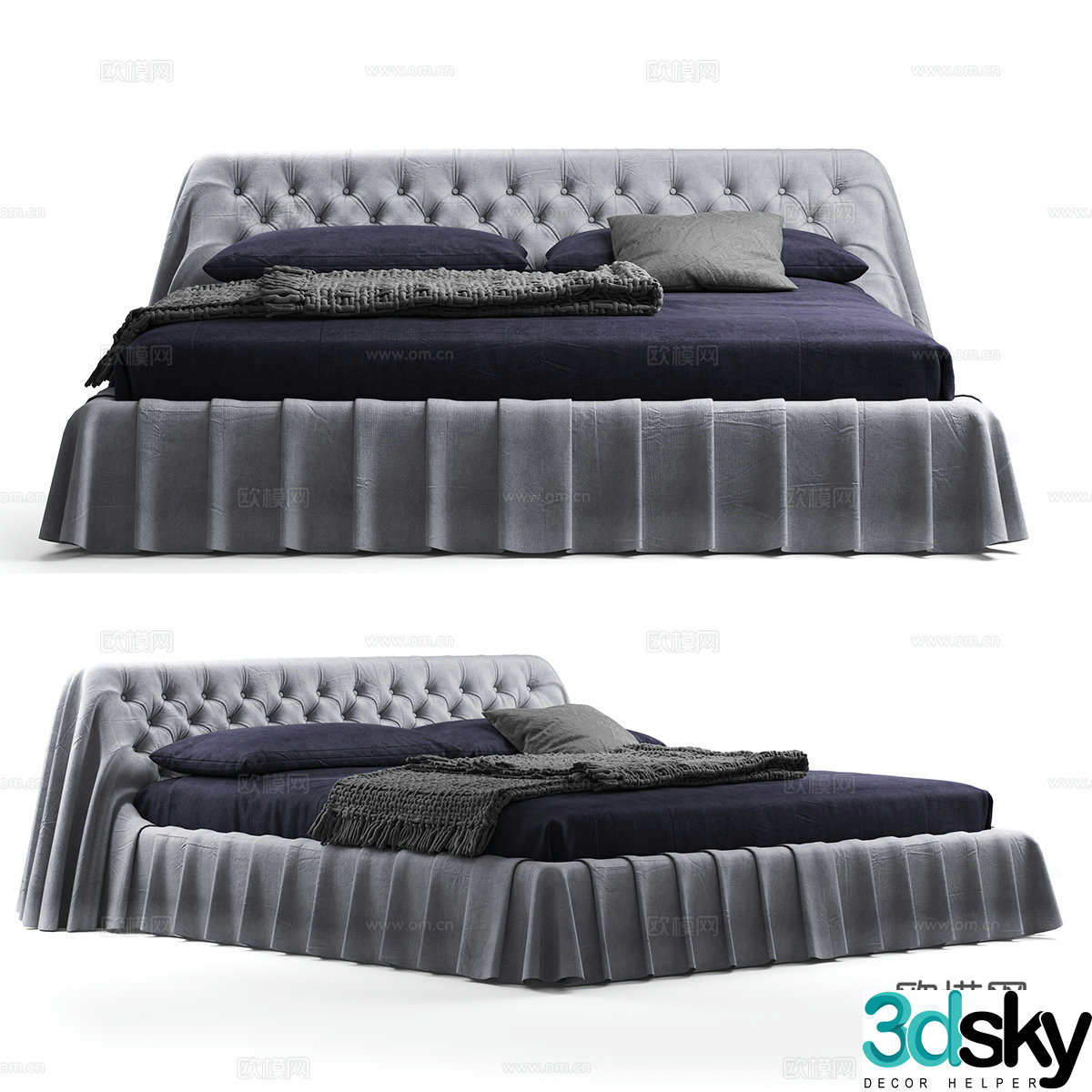 Busnelli Bohemian Bed 3D Model