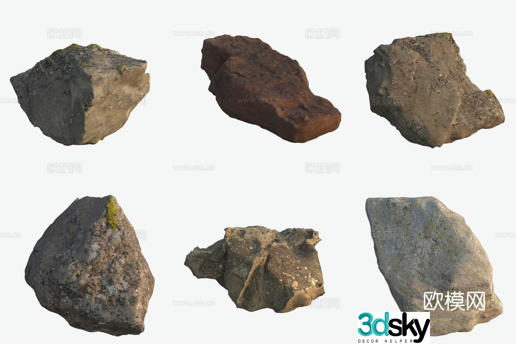 Big rocks by the sea 3d model