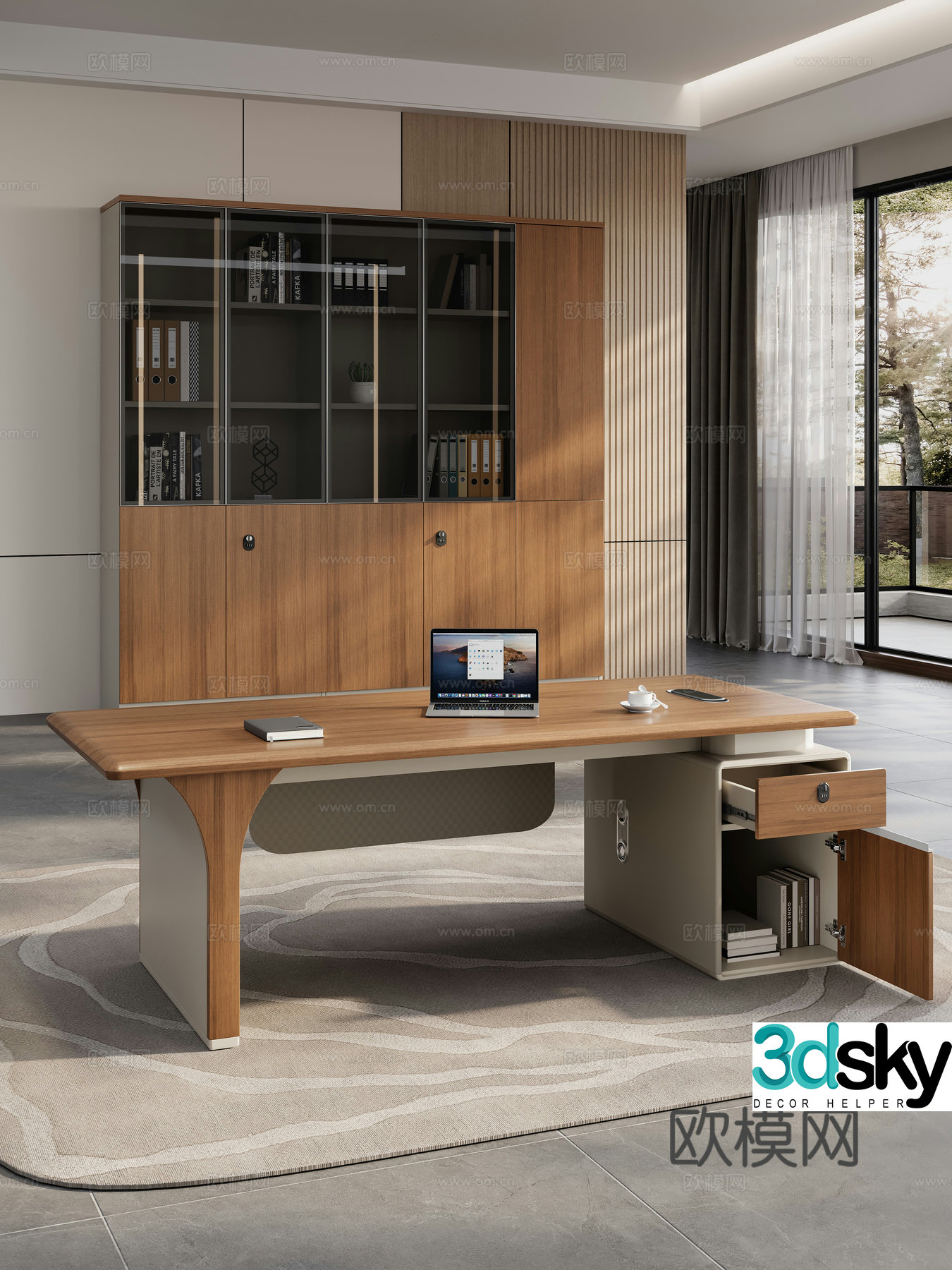 Modern office Manager desk Boss desk desk desk office desk desk desk desk desk 3d model