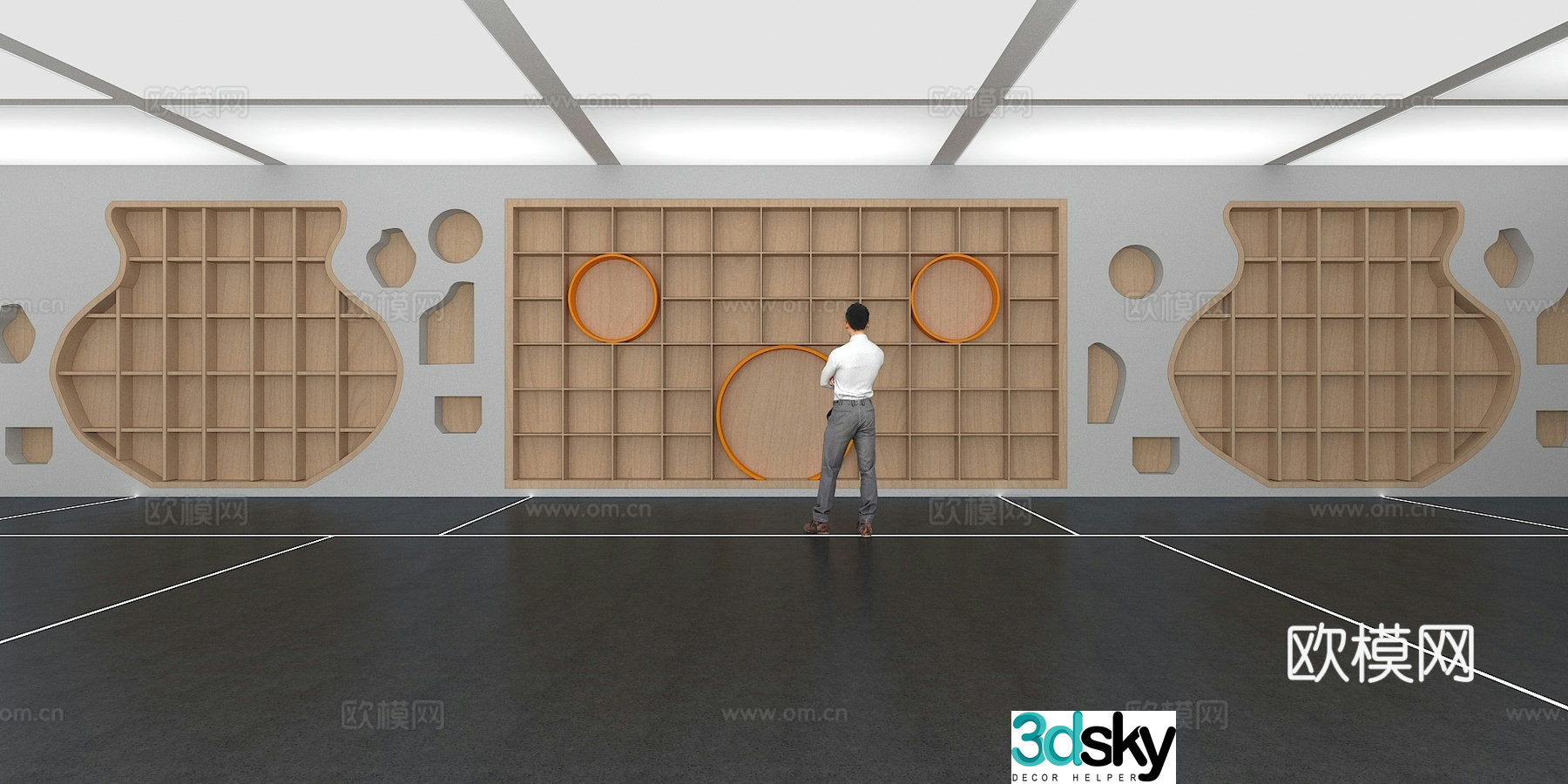 Cultural wall Ceramics and cultural wall Display wall Classroom Exhibition hall Campus culture Corridor Teaching 3D model