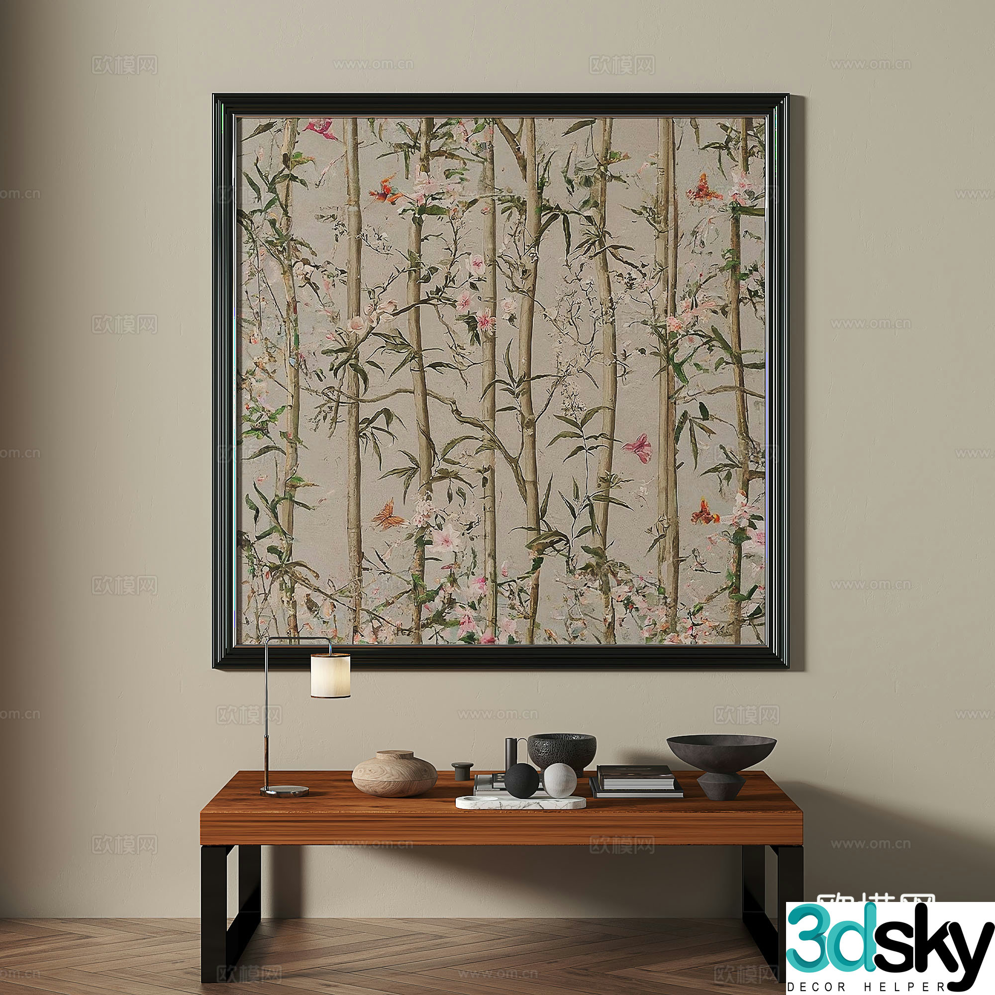 Modern medieval retro decorative painting 3d model