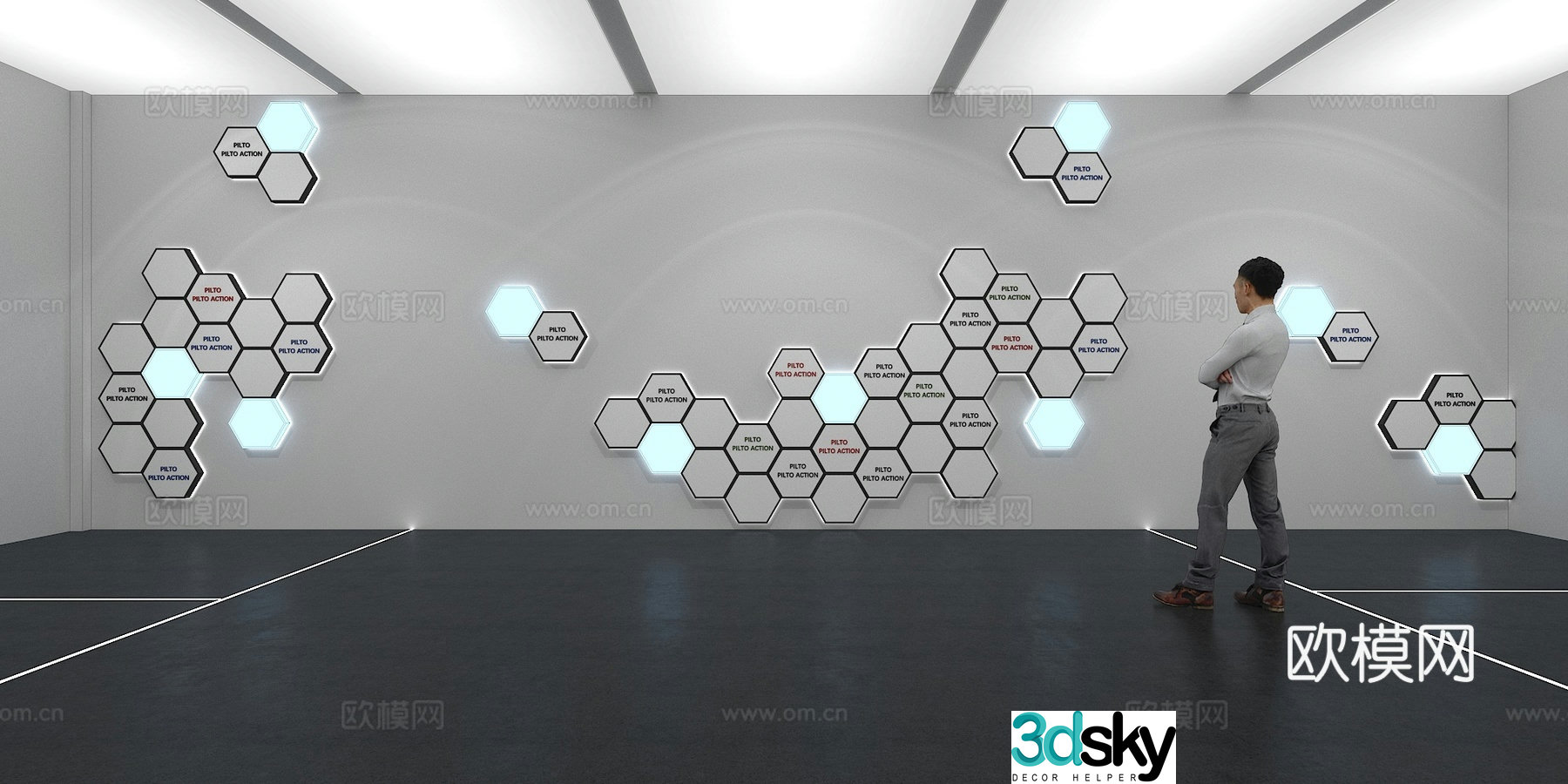 Cultural wall Corporate culture wall Display wall Classroom Exhibition hall Campus culture Corridor 3D model