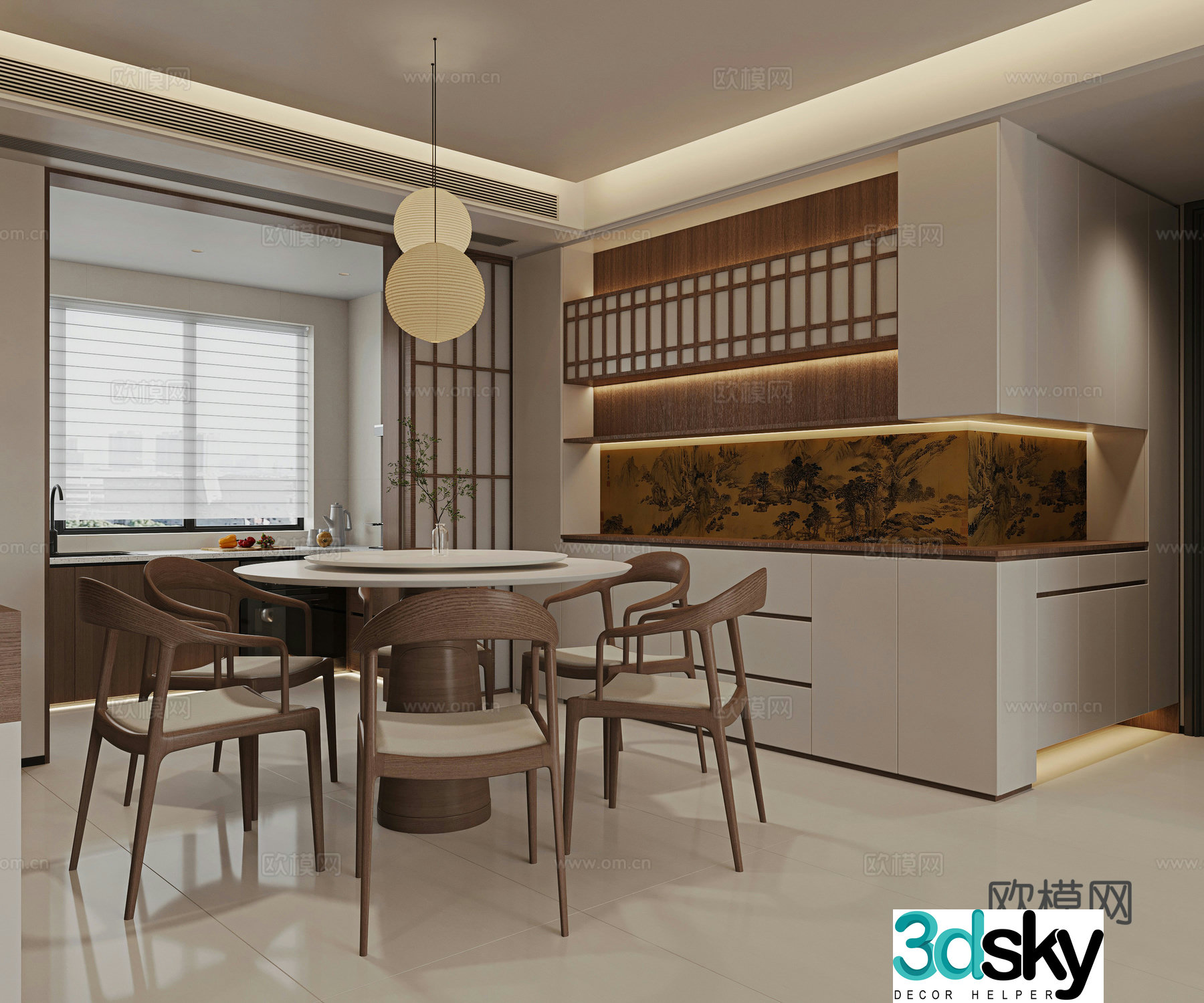 New Chinese restaurant 3D model
