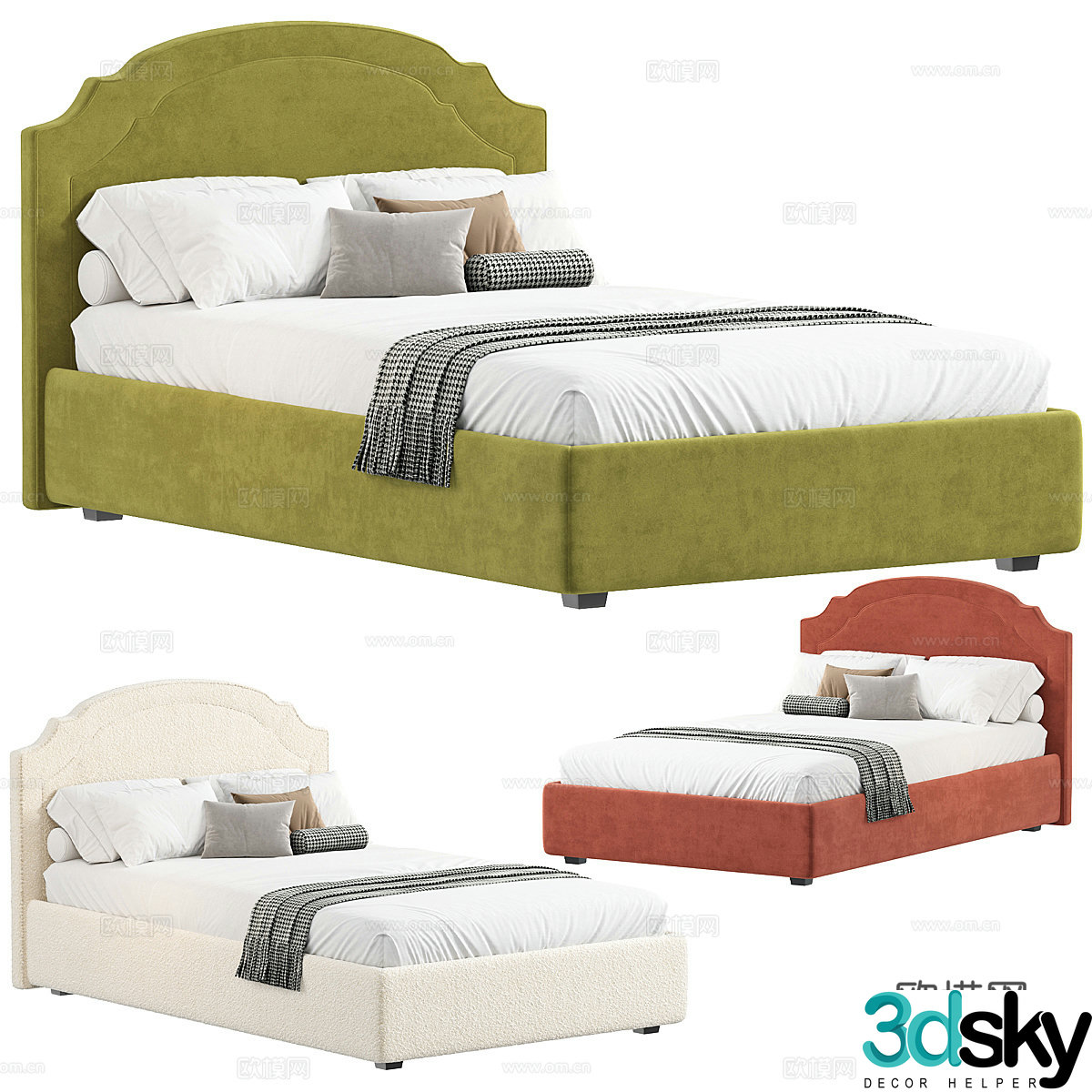 Emily Children’s Fabric Bed 3D Model