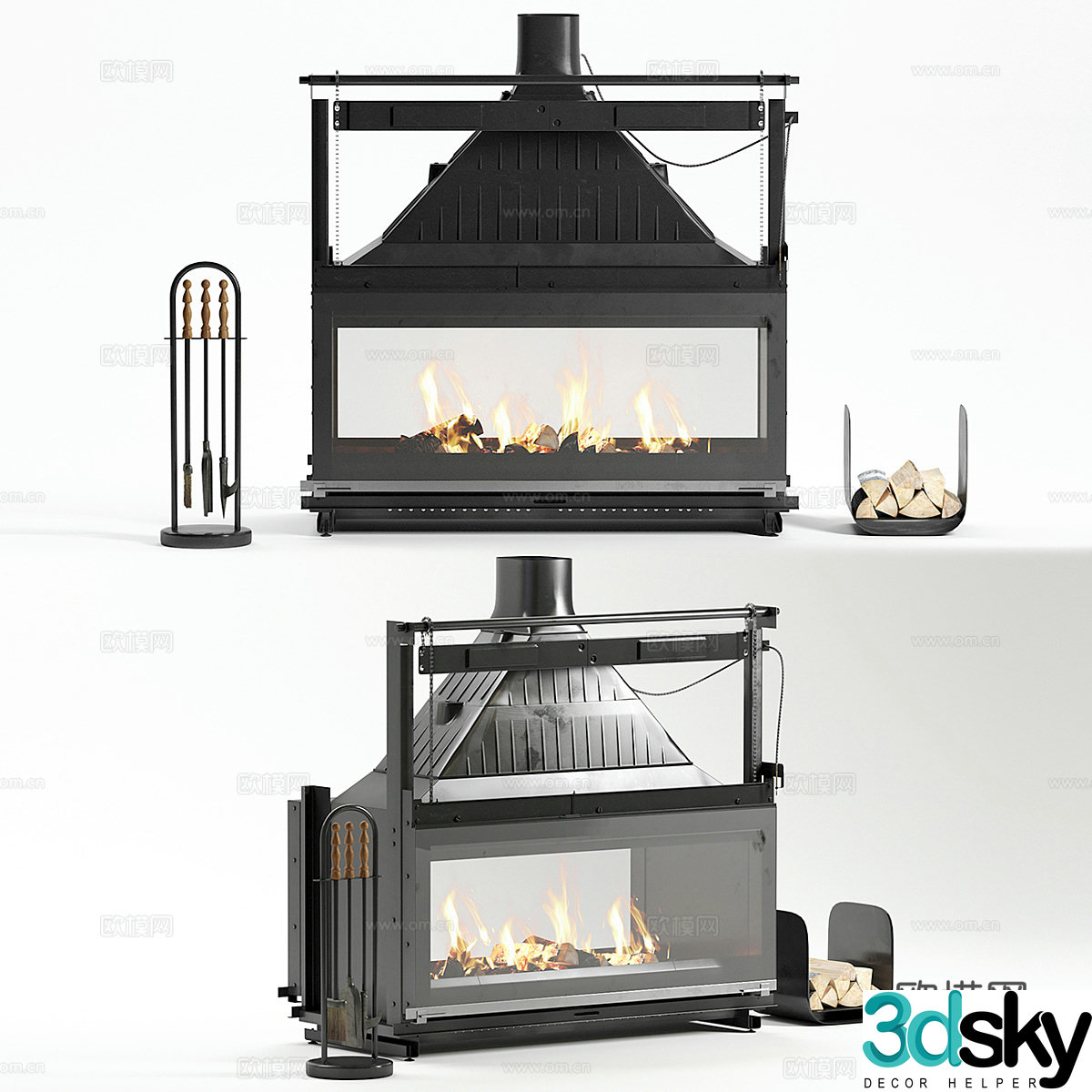 Simple European fireplace American fireplace European fireplace stove villa fireplace B&B fireplace fireplace 3d model