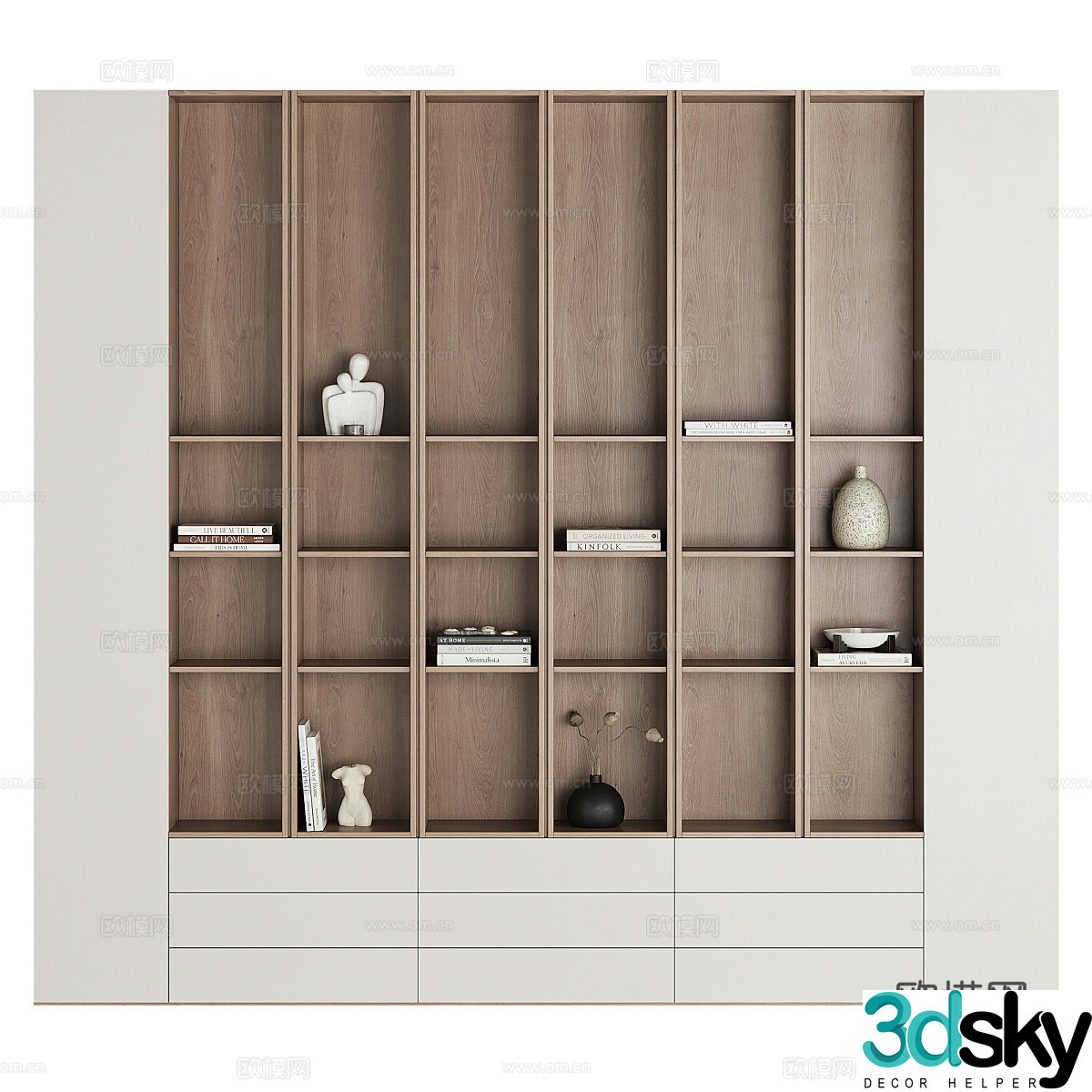 New Chinese style decorative cabinet 3D model