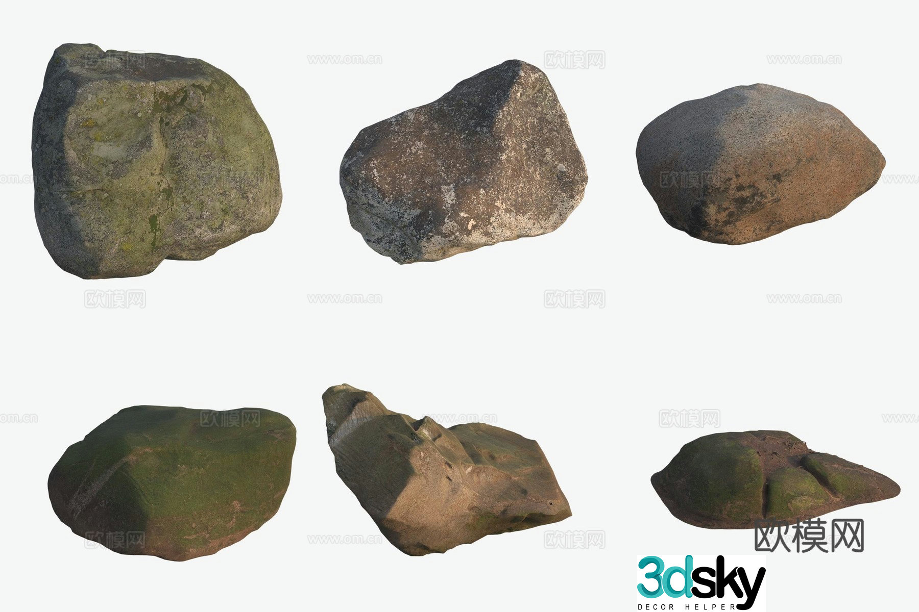 Big rocks by the sea 3d model