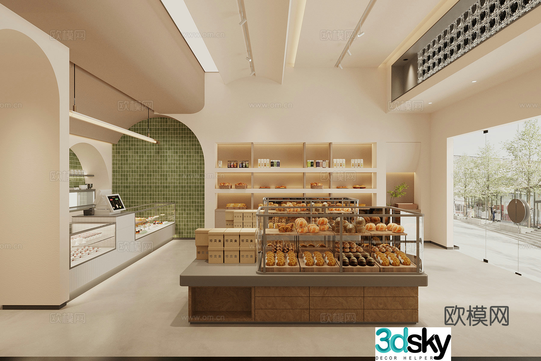 Wabisa bakery dessert bakery 3d model