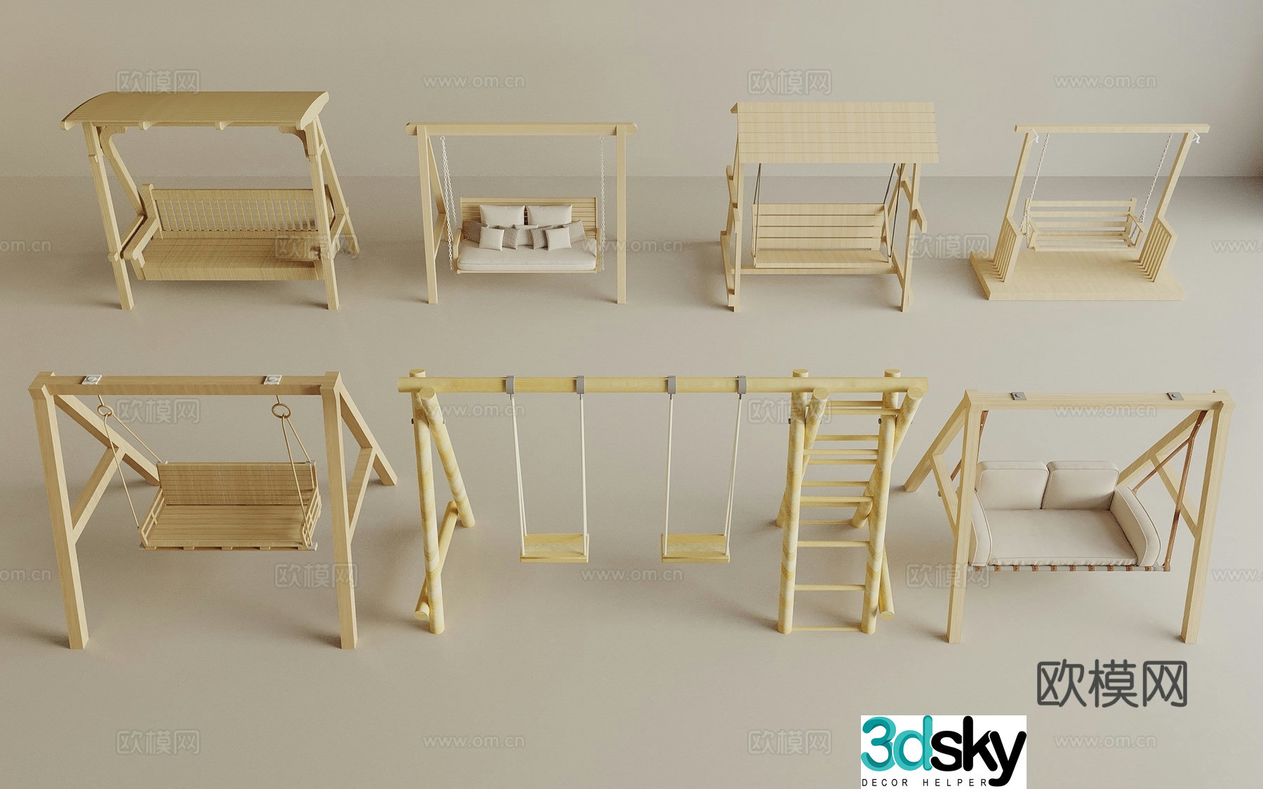 Modern swing chair Modern swing chair Outdoor 3D model
