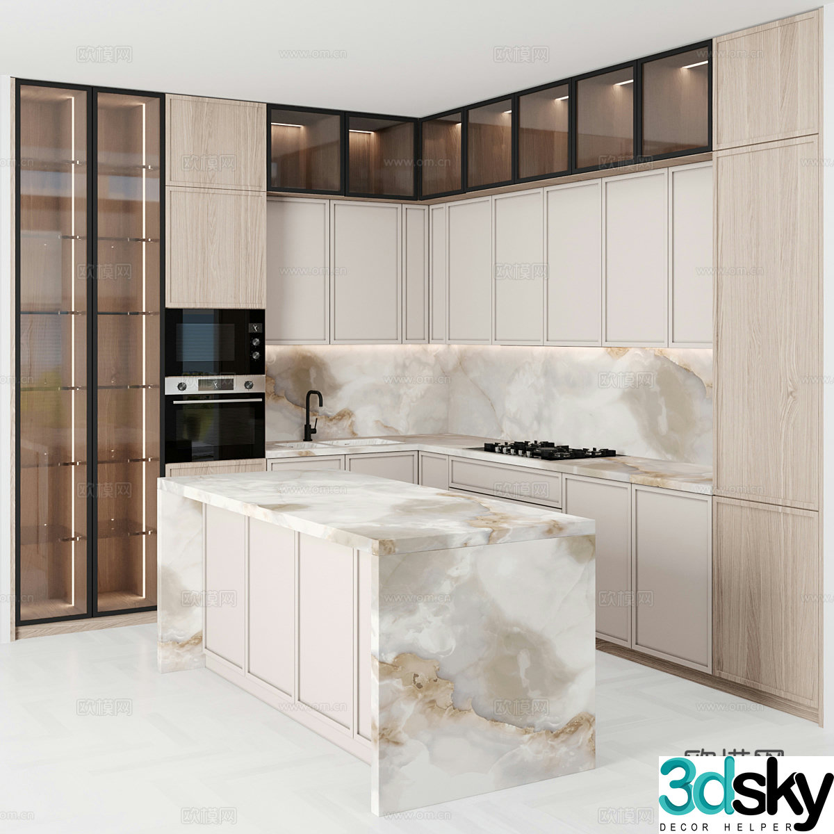 Modern Italian cabinet 3d model