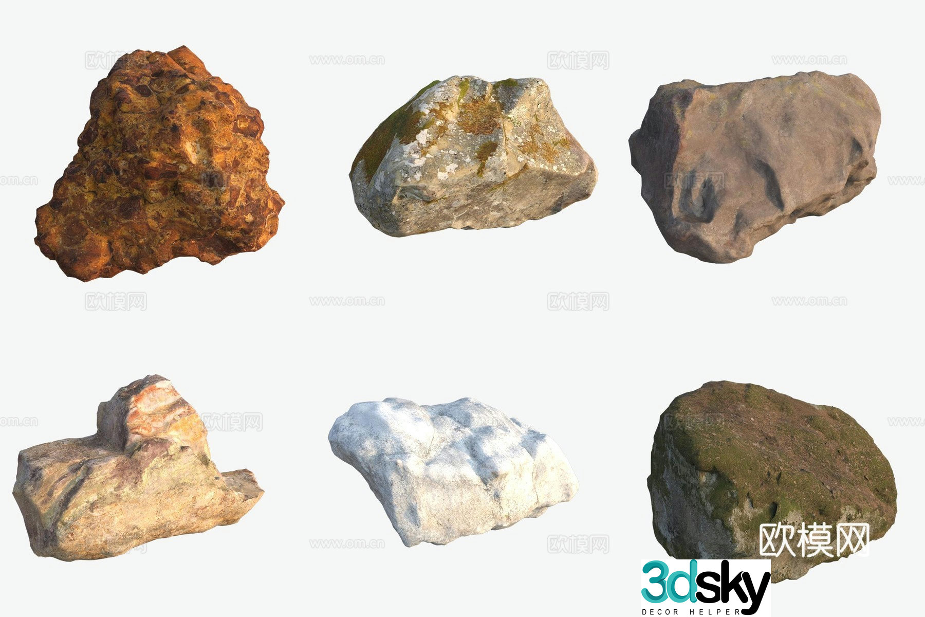 Big rocks by the sea 3d model