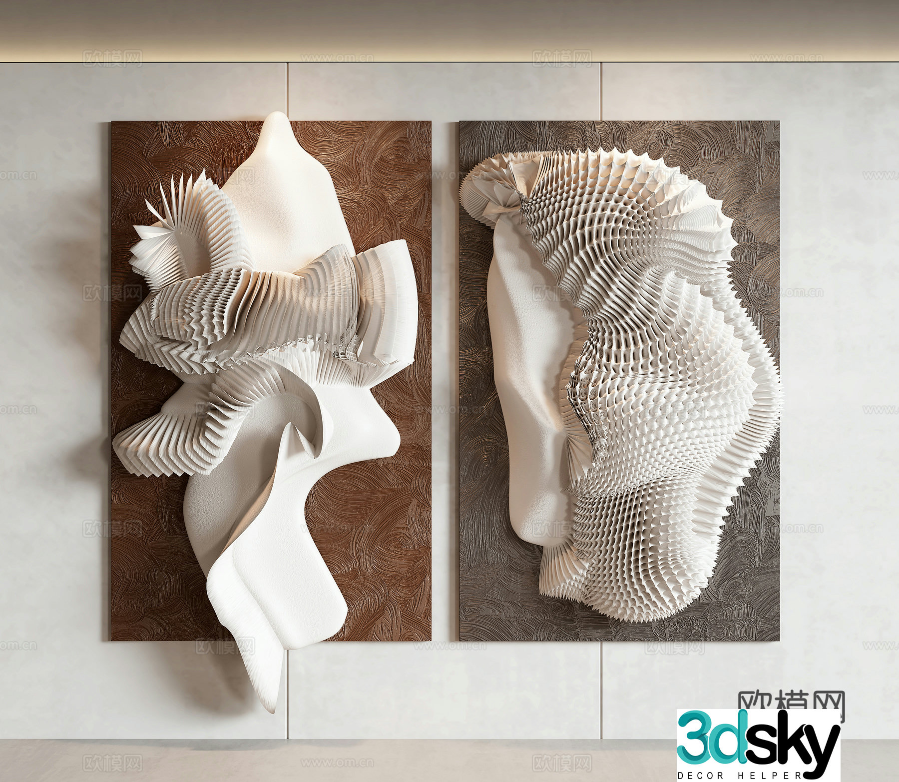 Modern wall decoration pendant 3D model