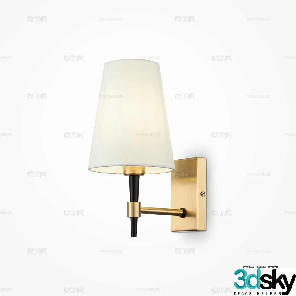 Modern light luxury wall lamp 3d model