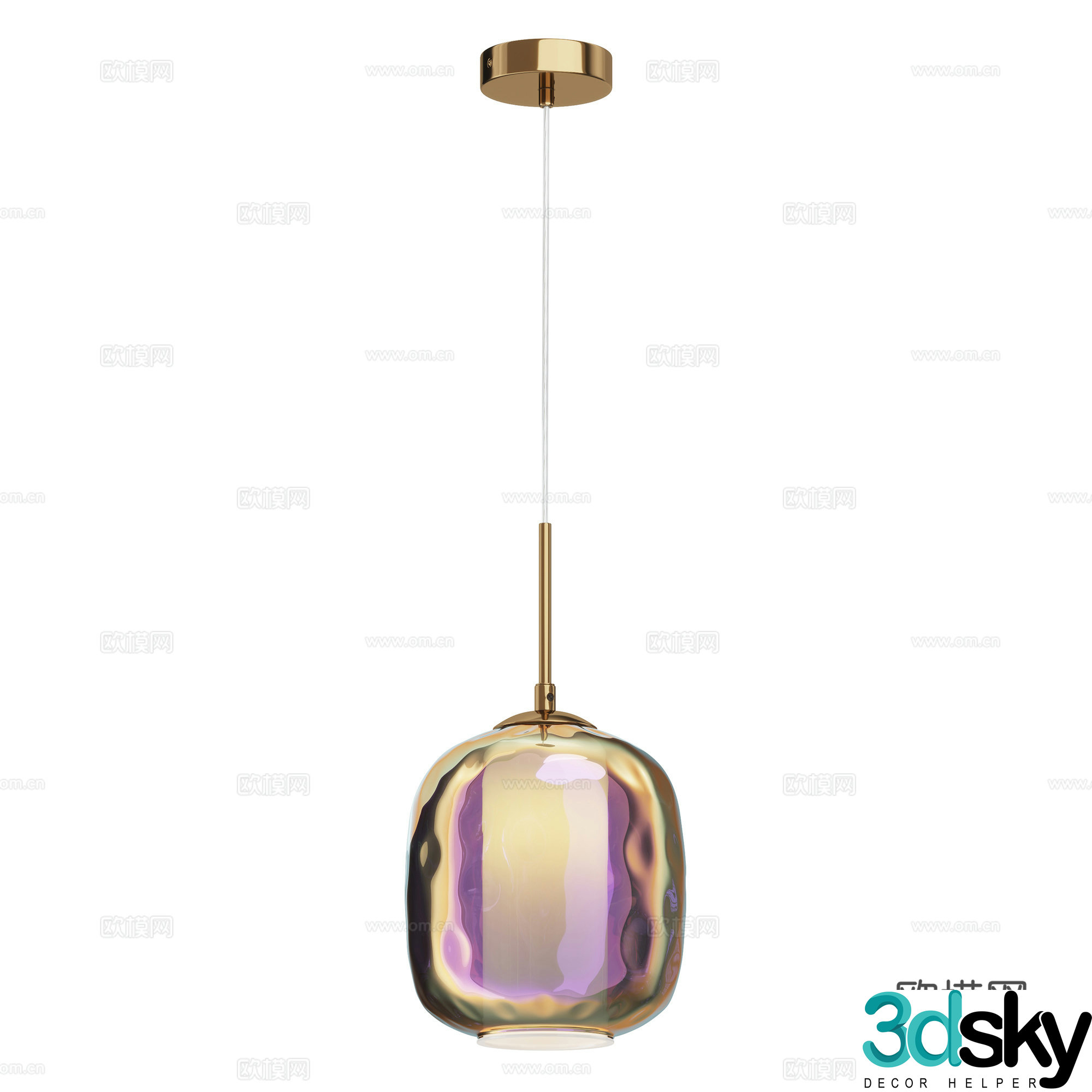 Modern light luxury chandeliers 3D model