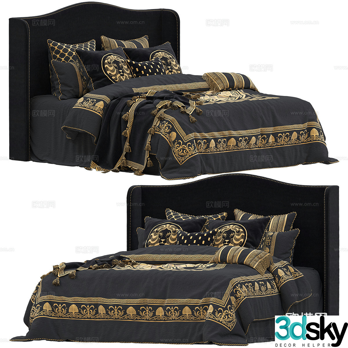 Double bed 3d model