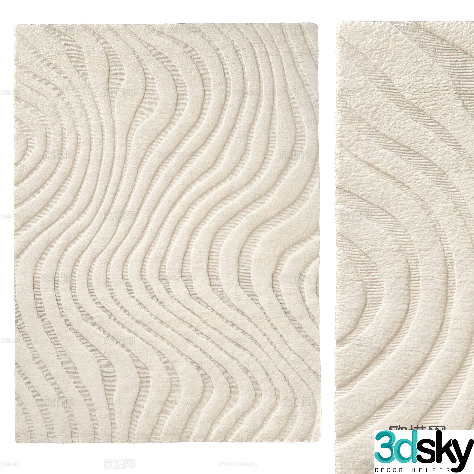New Chinese ANSA wool carpet 3d model