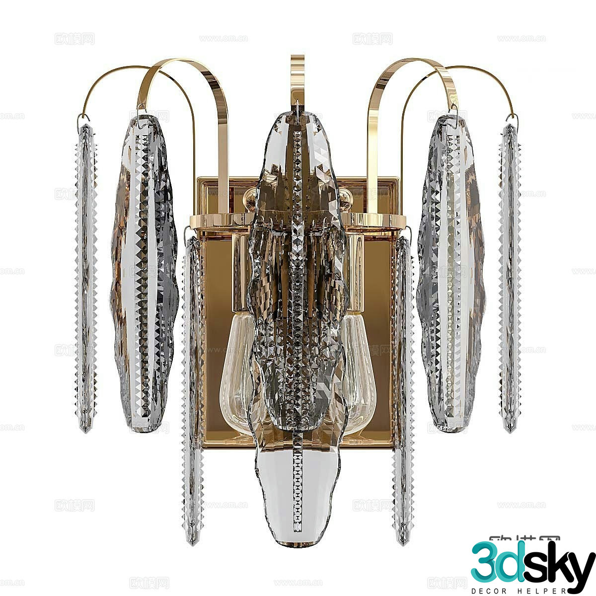 Light luxury wall lamp Crystal wall lamp Glass wall lamp Art wall lamp Hotel wall lamp Outdoor wall lamp 3D model