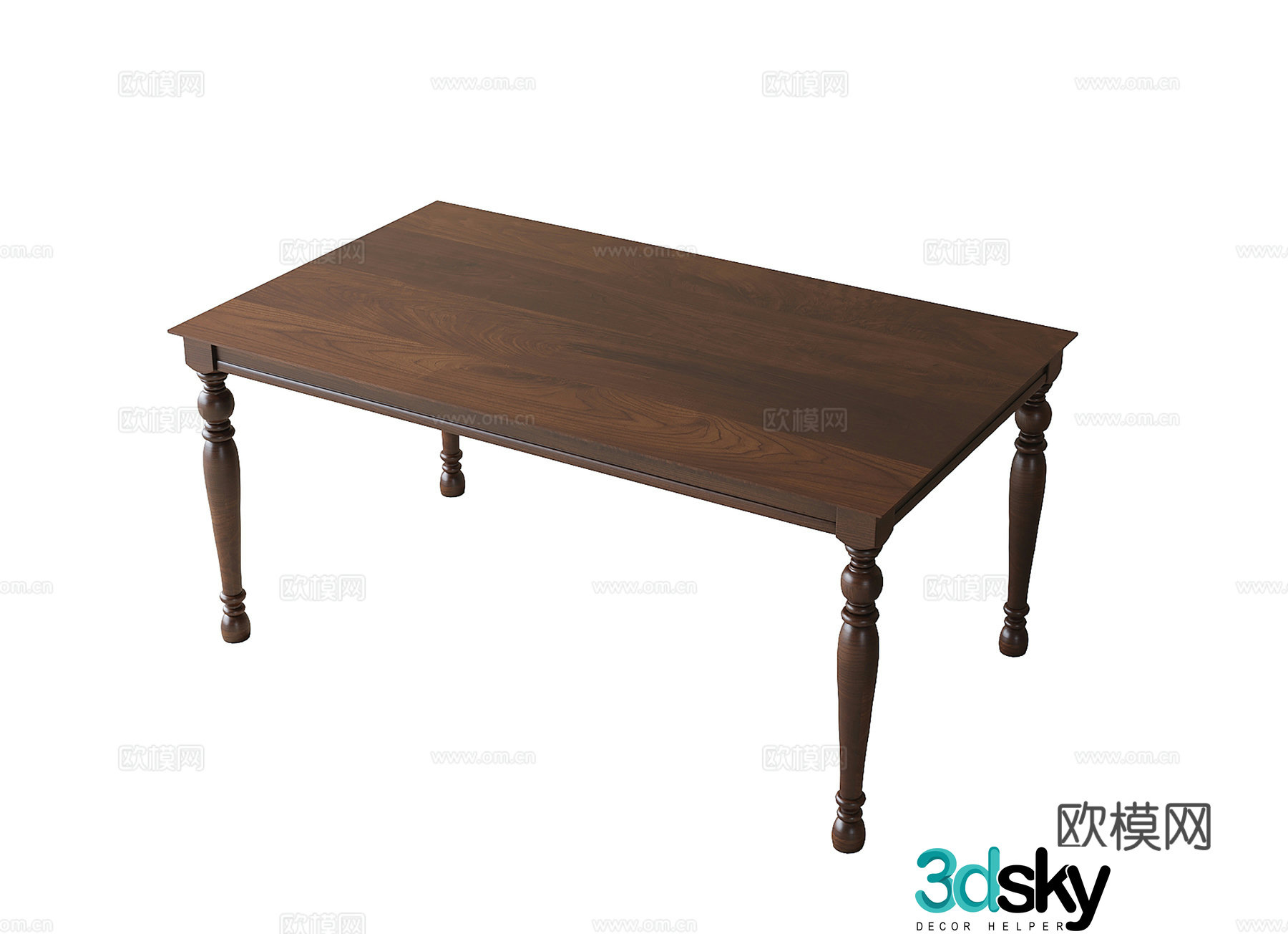French dining table 3d model
