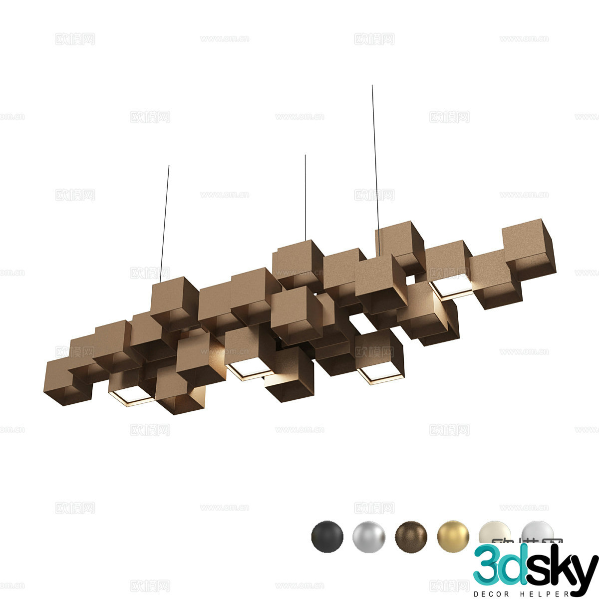 Light luxury chandeliers Hotel chandeliers Decorative chandeliers Lobby chandeliers Sales office chandeliers Hall chandeliers 3D model