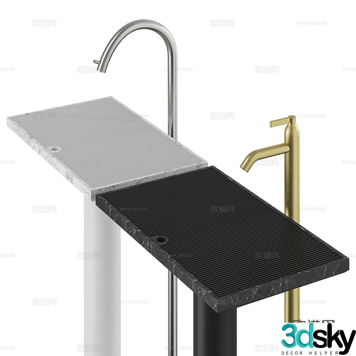 Simple hand sink boundless hand sink art hand sink hotel hand sink minimalist hand sink 3D model