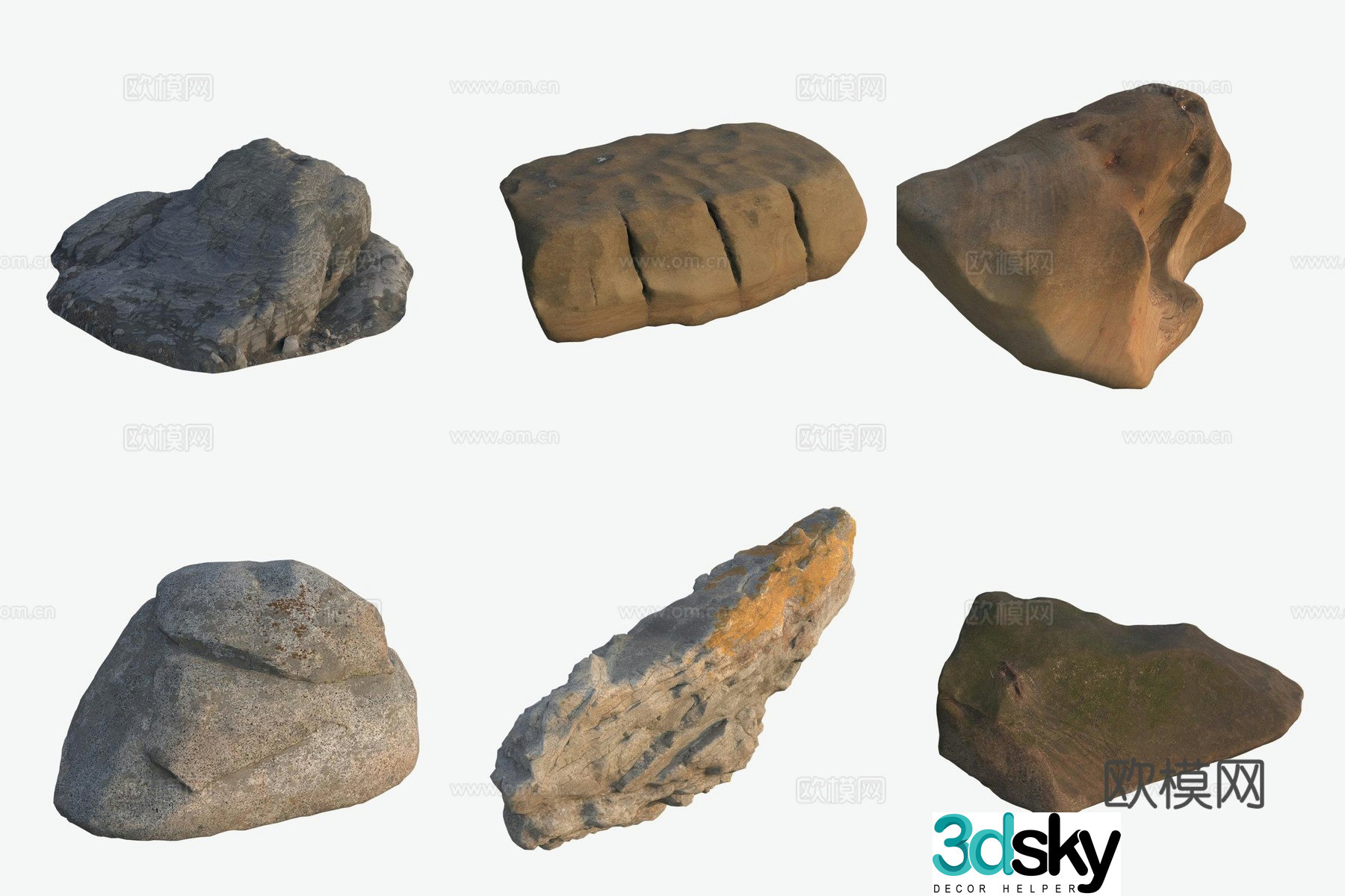 Big rocks by the sea 3d model