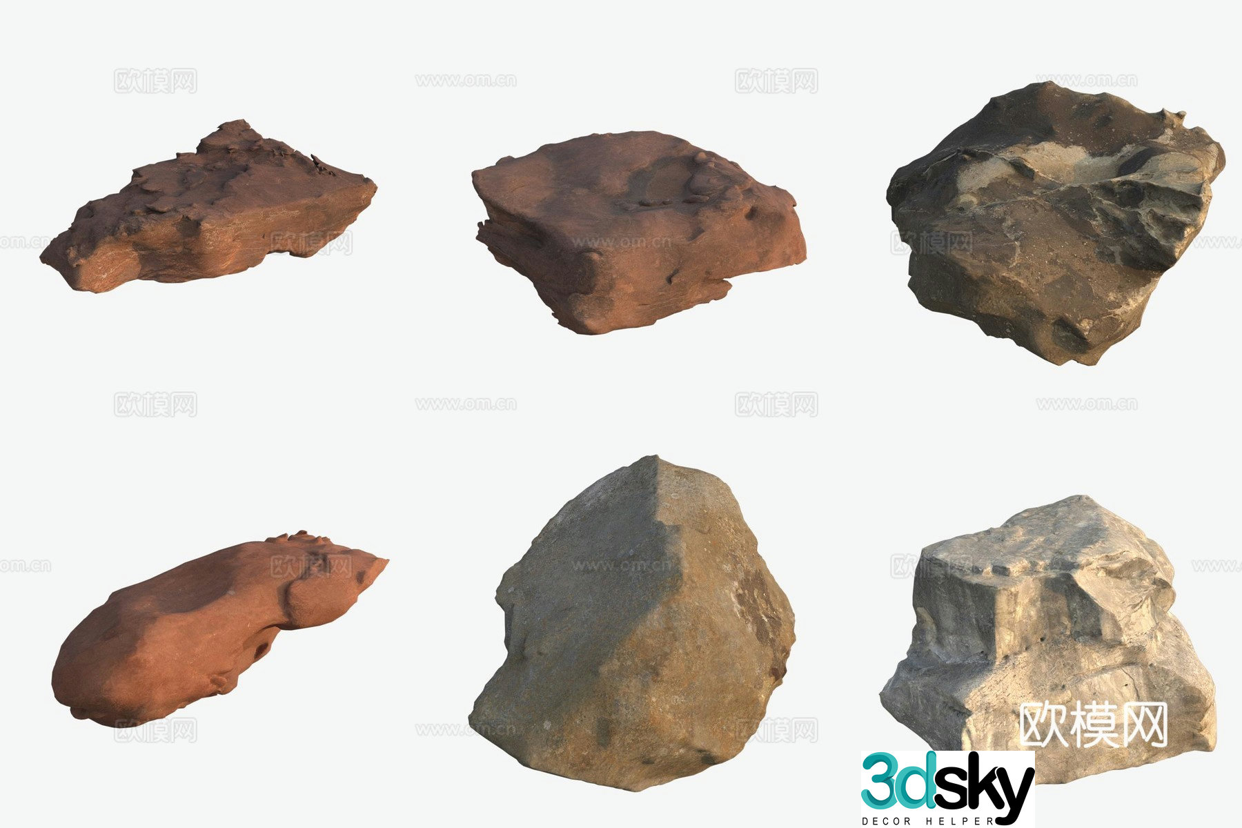 Big rocks by the sea 3d model