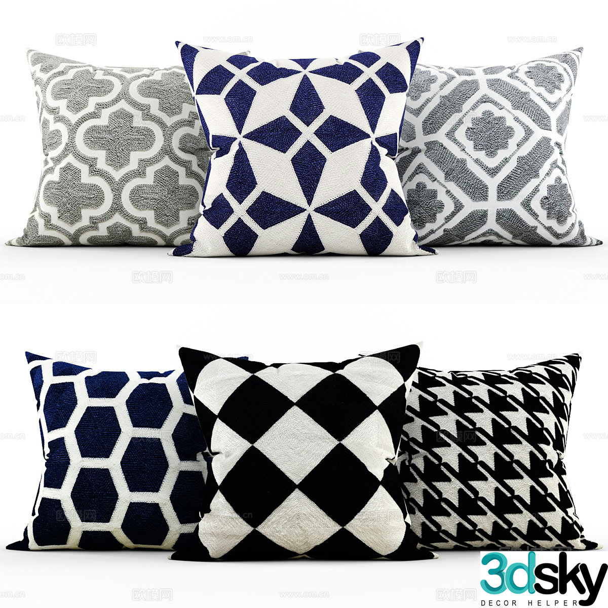 Creamy pillow pillow sofa pillow pattern pillow style pillow 3D model
