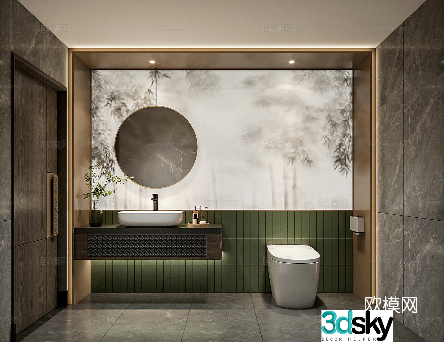 Bathroom Toilet Basin 3D Model