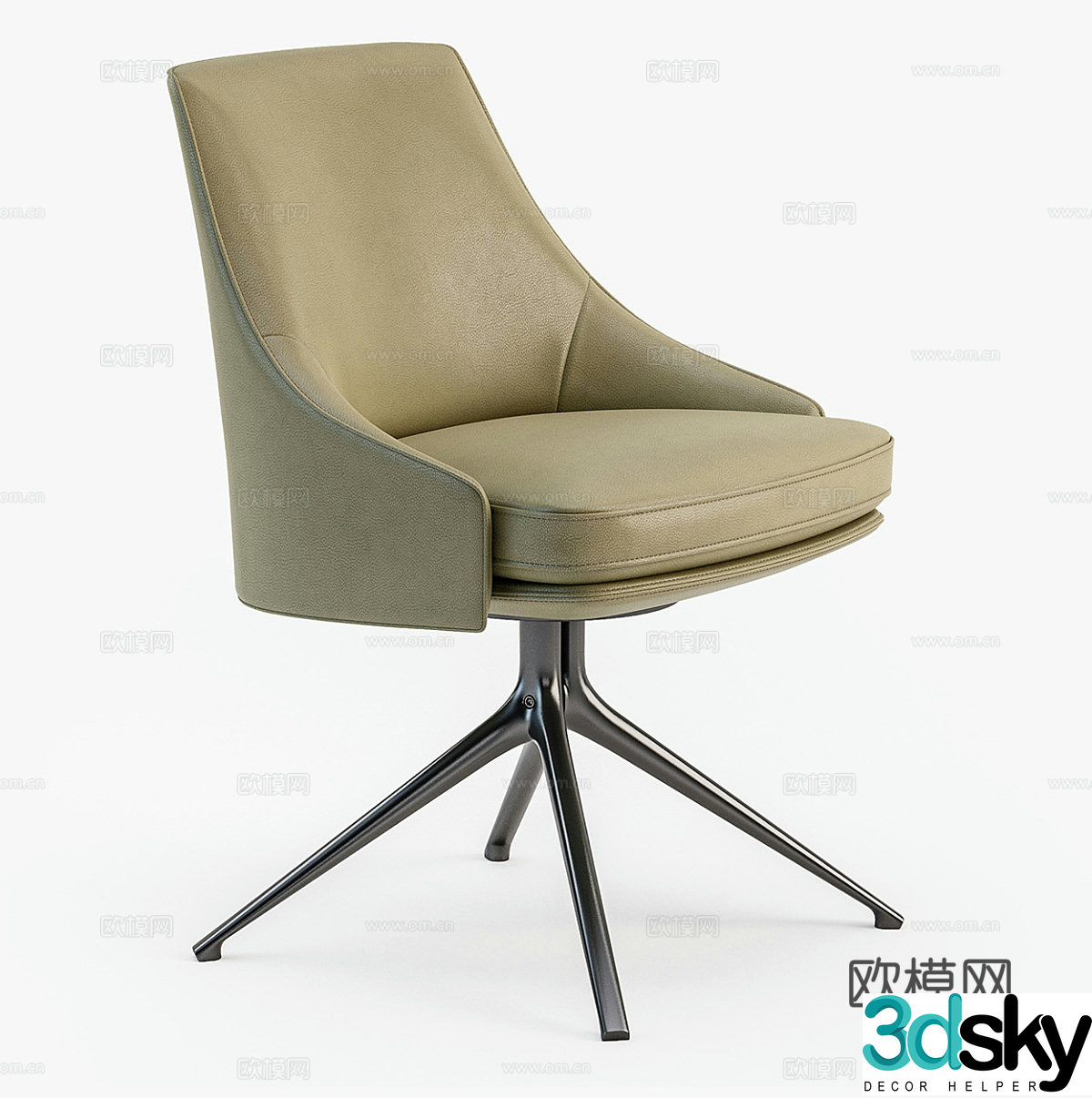Modern office chair Leather office chair Leather book chair Leather lounge chair Leather single chair Leather 3d model