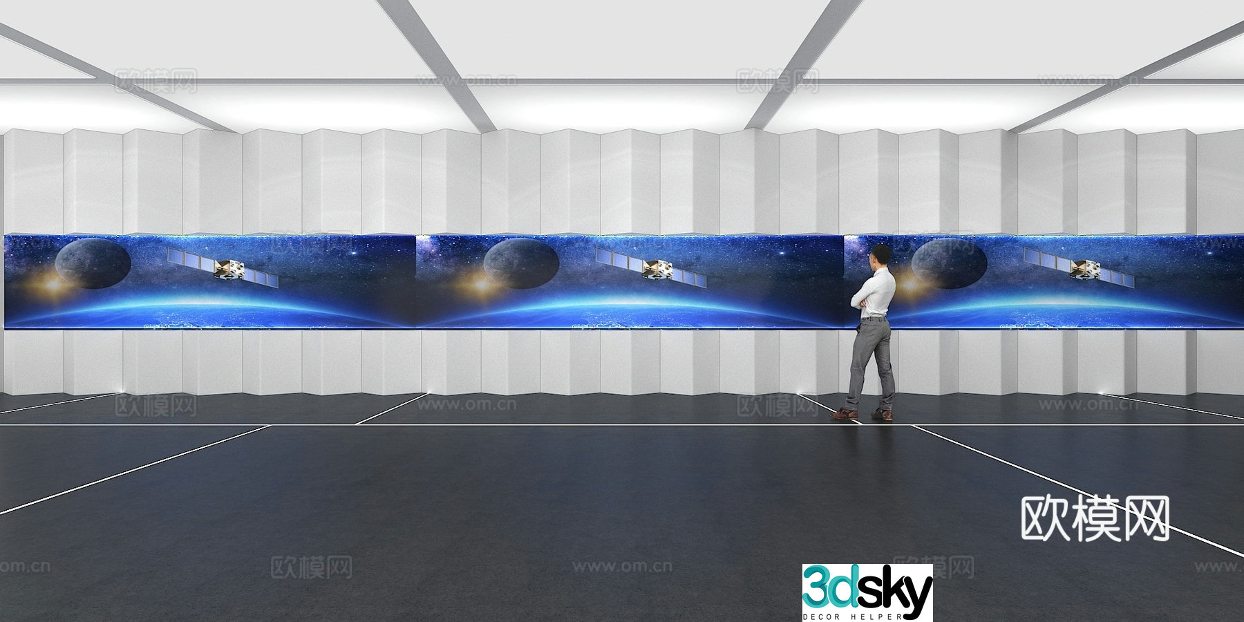Cultural wall Corporate culture wall Display wall Classroom Exhibition hall Campus culture Corridor 3D model