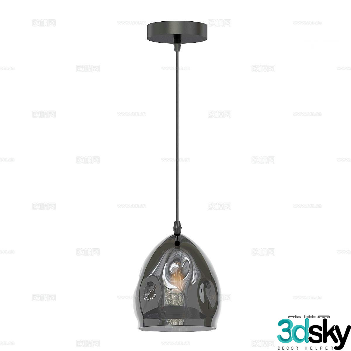 Simple chandelier Glass chandelier Restaurant chandelier Bedside chandelier Art chandelier Modeling chandelier 3d model