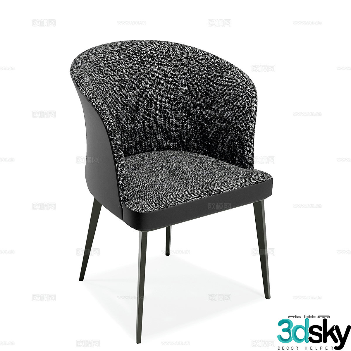 Modern minimalist chair Chair Simple chair Single chair Dining chair 3d model