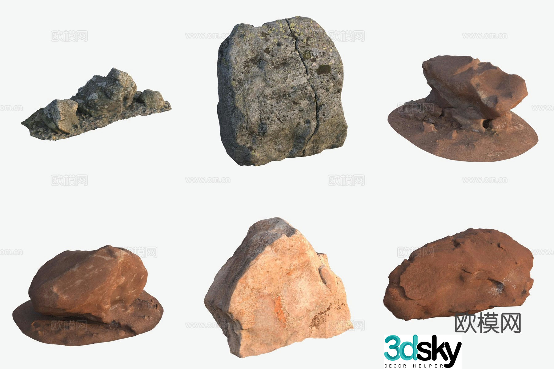 Big rocks by the sea 3d model