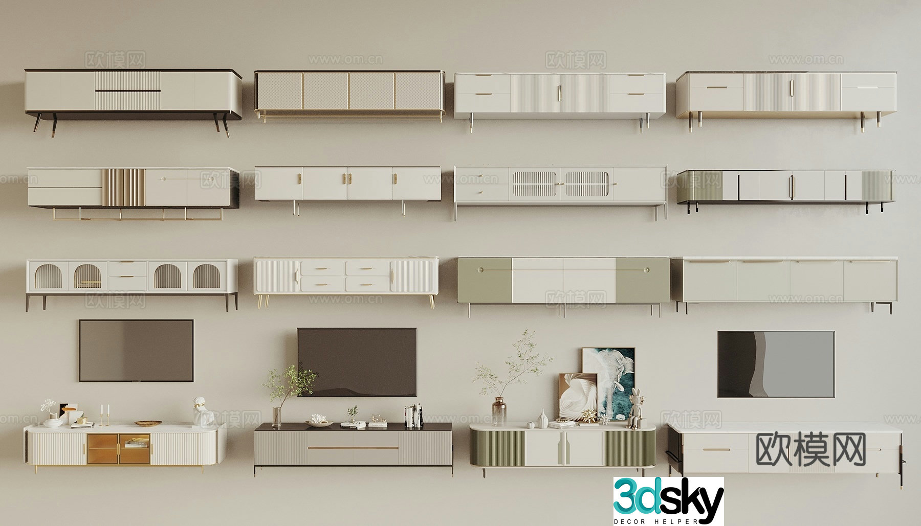 Modern TV cabinet 3d model