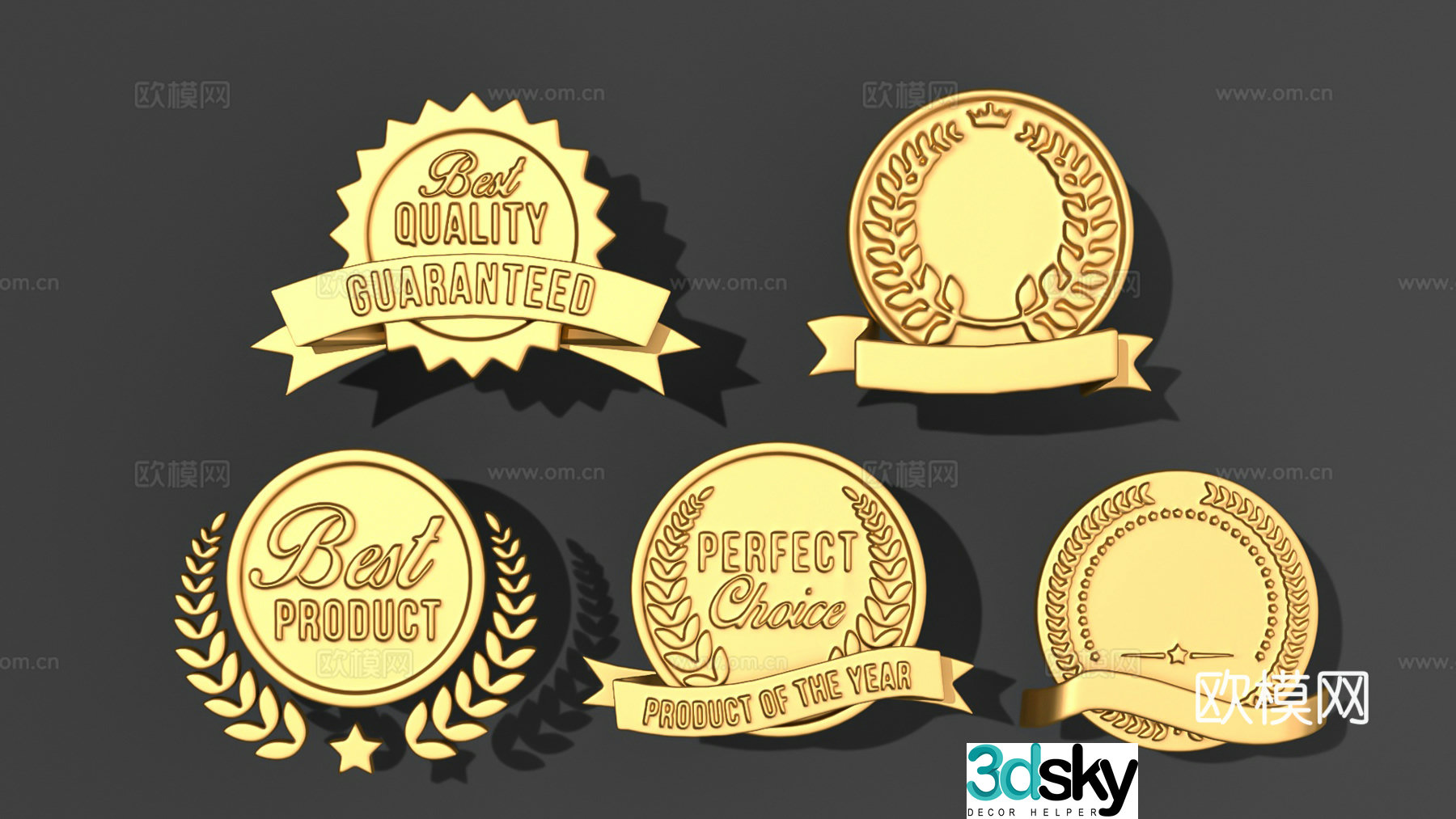 Medal Gold Medal Badge 3D Model