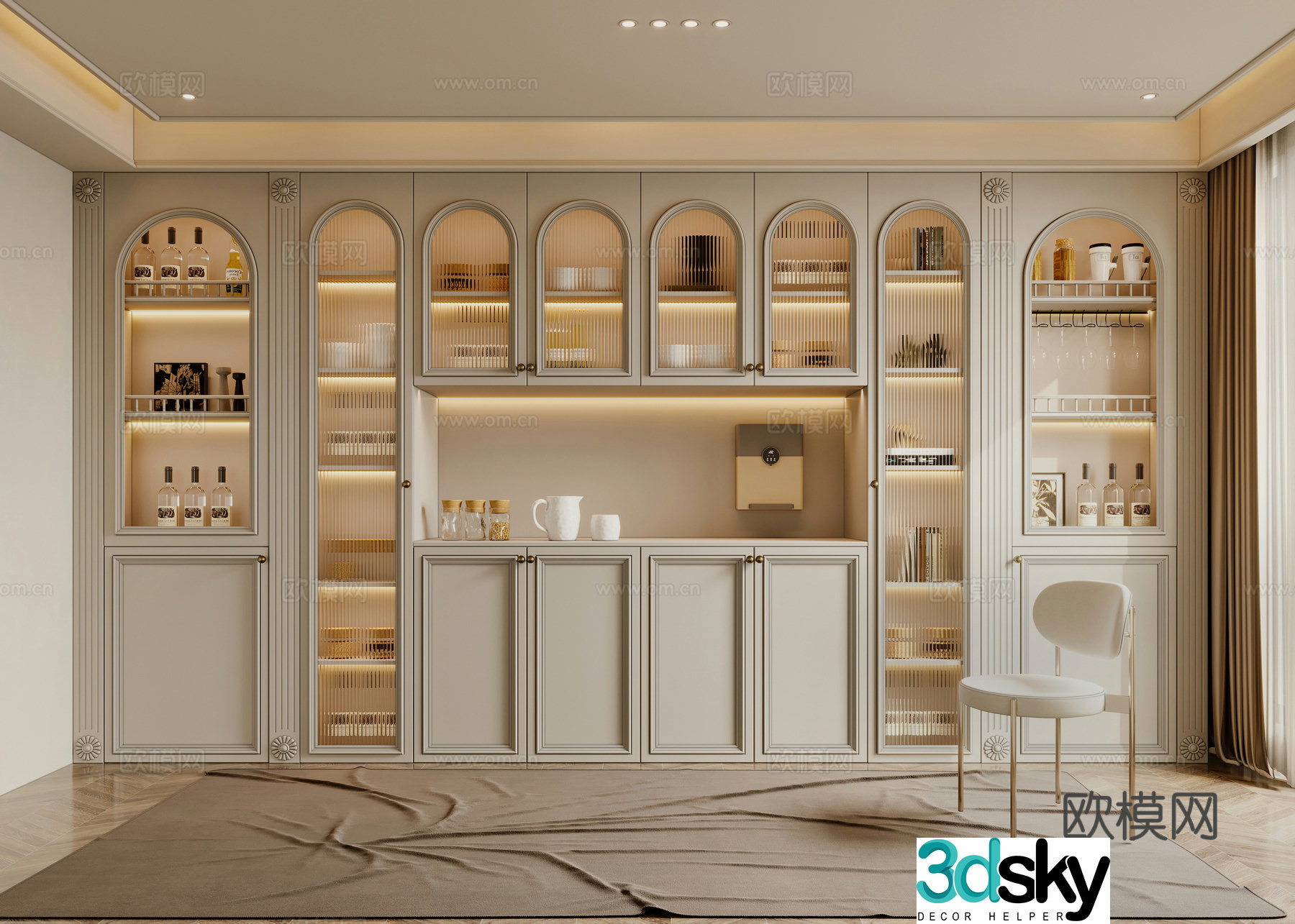 French sideboard 3D model