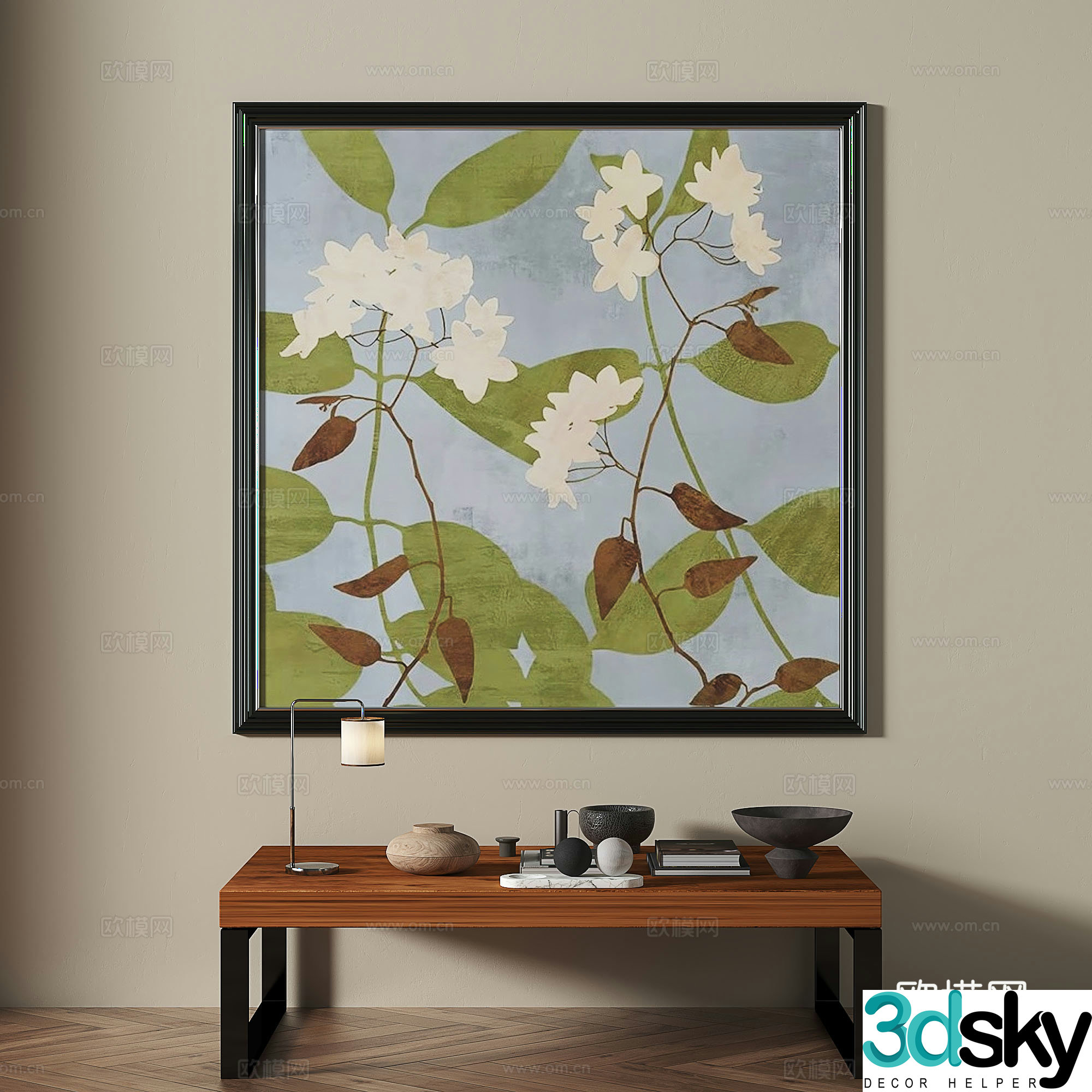 Modern medieval retro decorative painting 3d model