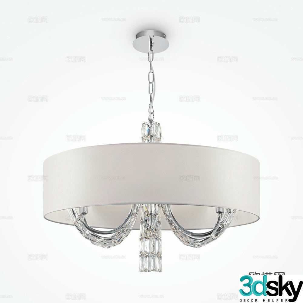 Modern crystal chandelier 3d model