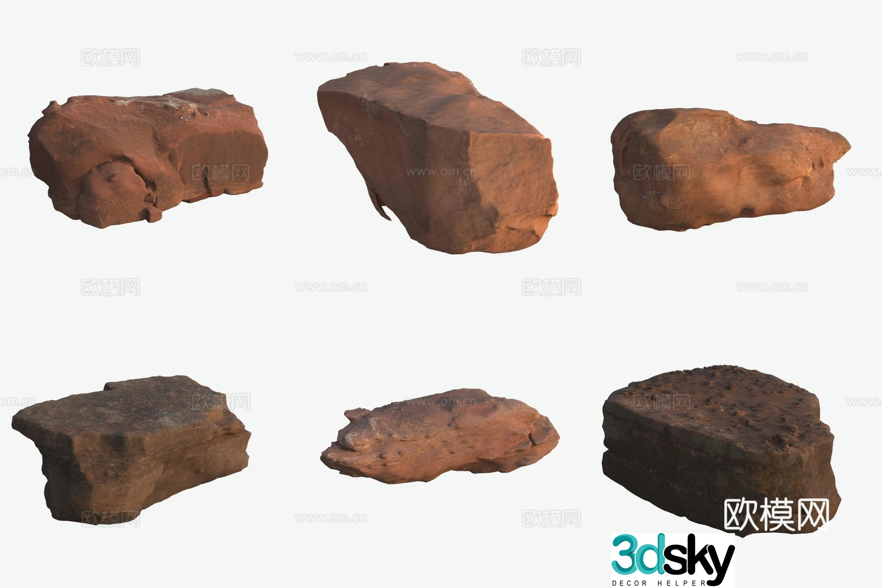 Big rocks by the sea 3d model