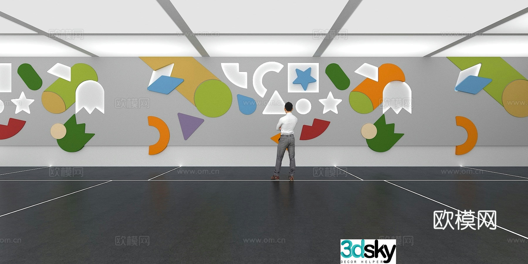 Cultural wall Children’s cultural wall Display wall Classroom Exhibition hall Campus culture Corridor Teaching 3D model