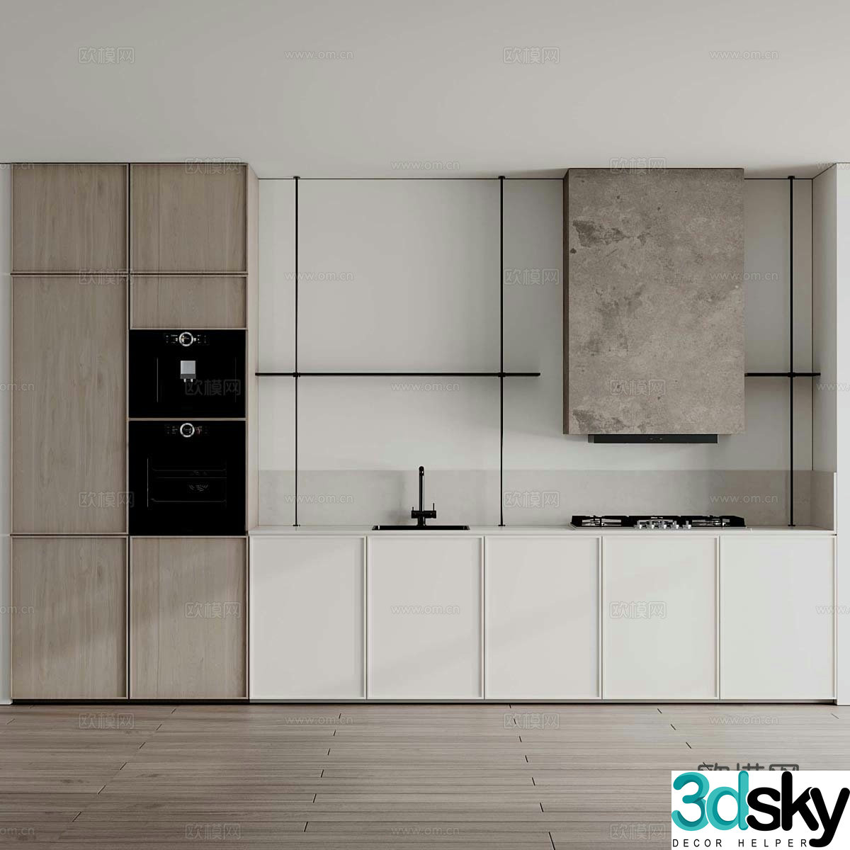 Modern Italian cabinet 3d model