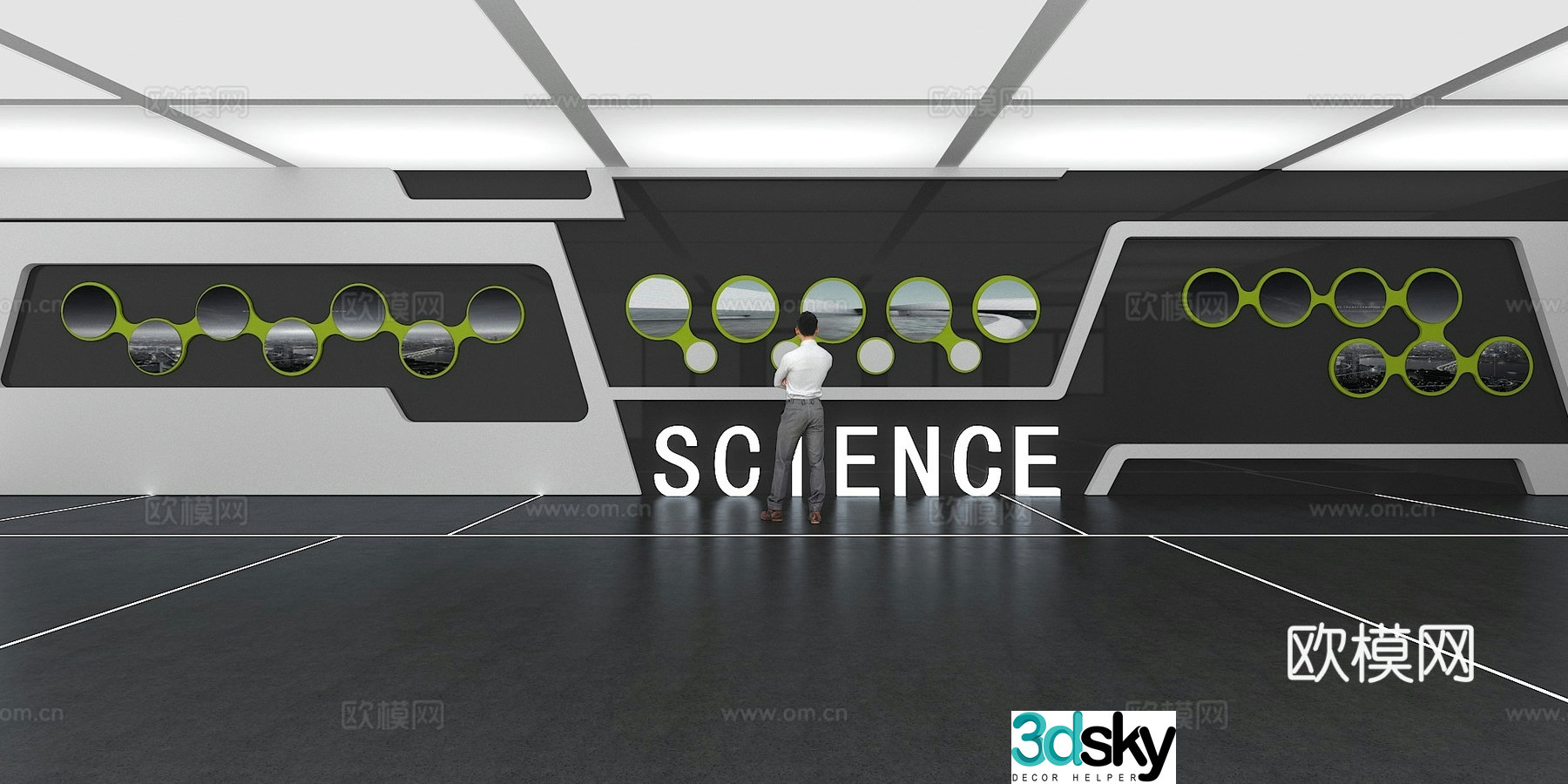 Cultural wall Corporate culture wall Display wall Classroom Exhibition hall Campus culture Corridor 3D model