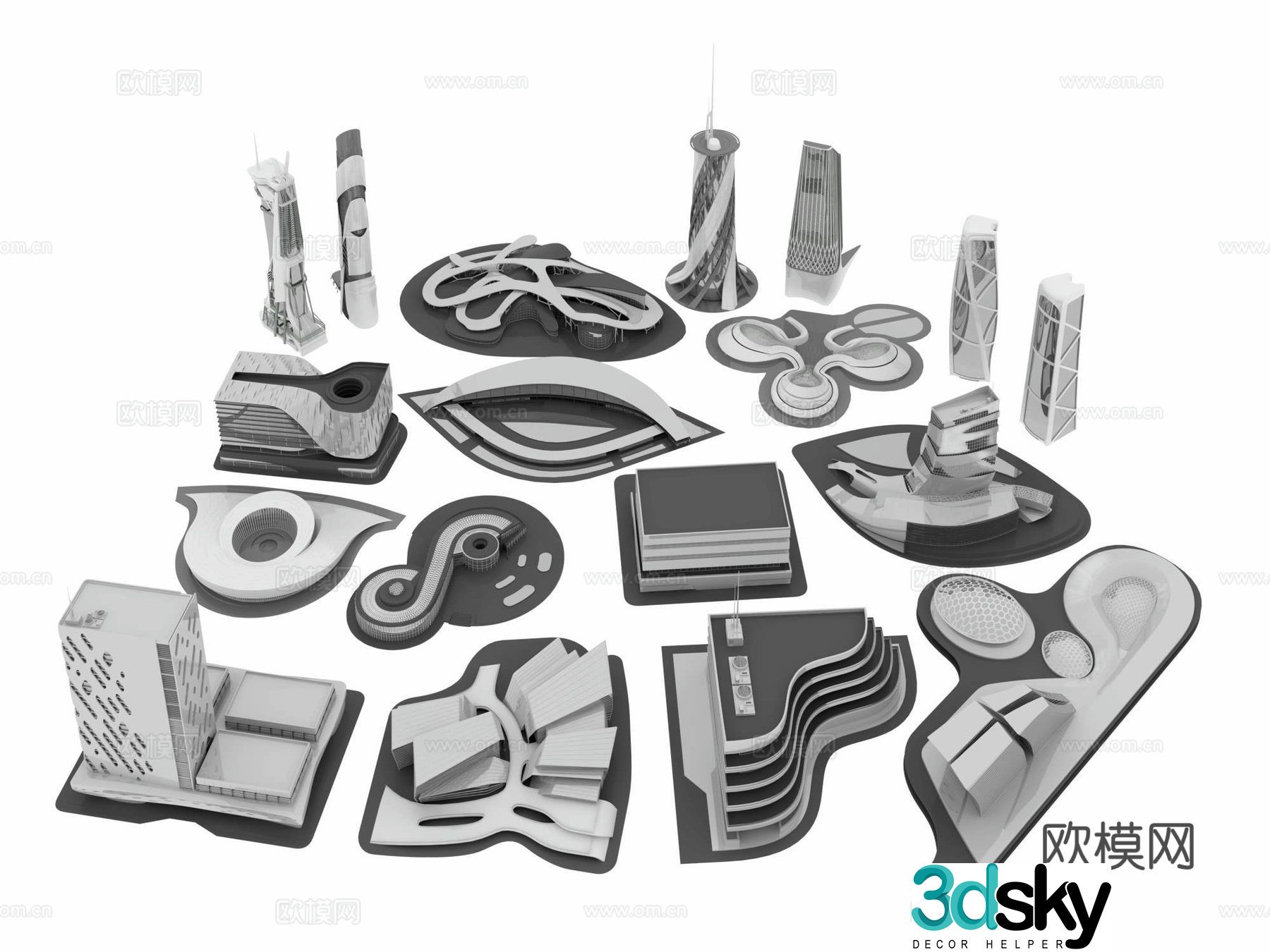 Special-shaped building building building building complex office building commercial building office building 3D model