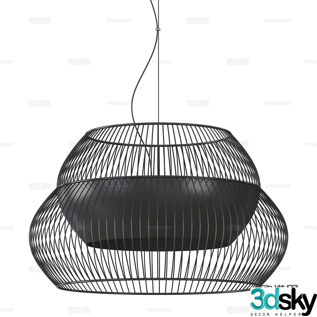 New Chinese Nordlux Atlas 3D model woven chandelier