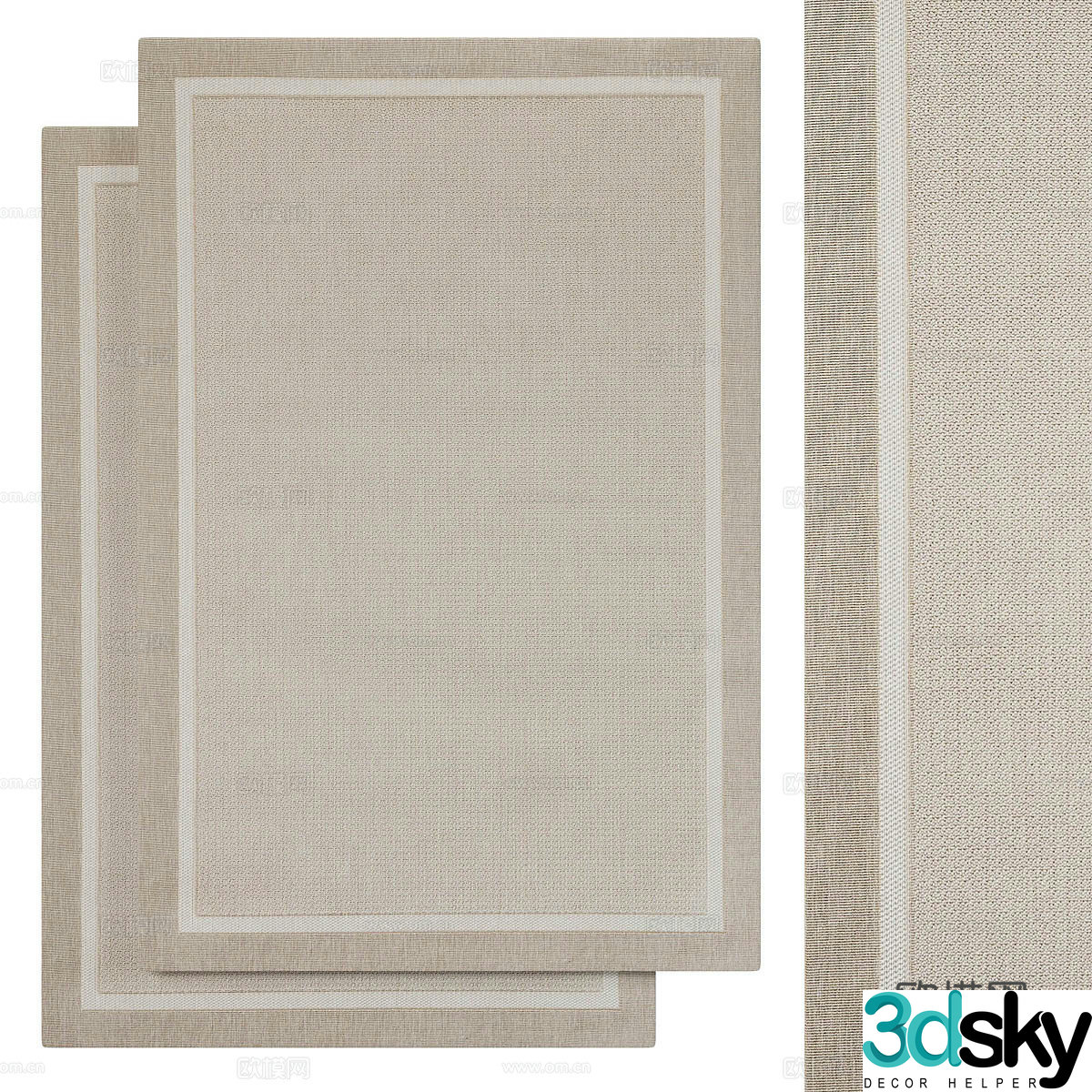 New Chinese style fabric carpet 3D model