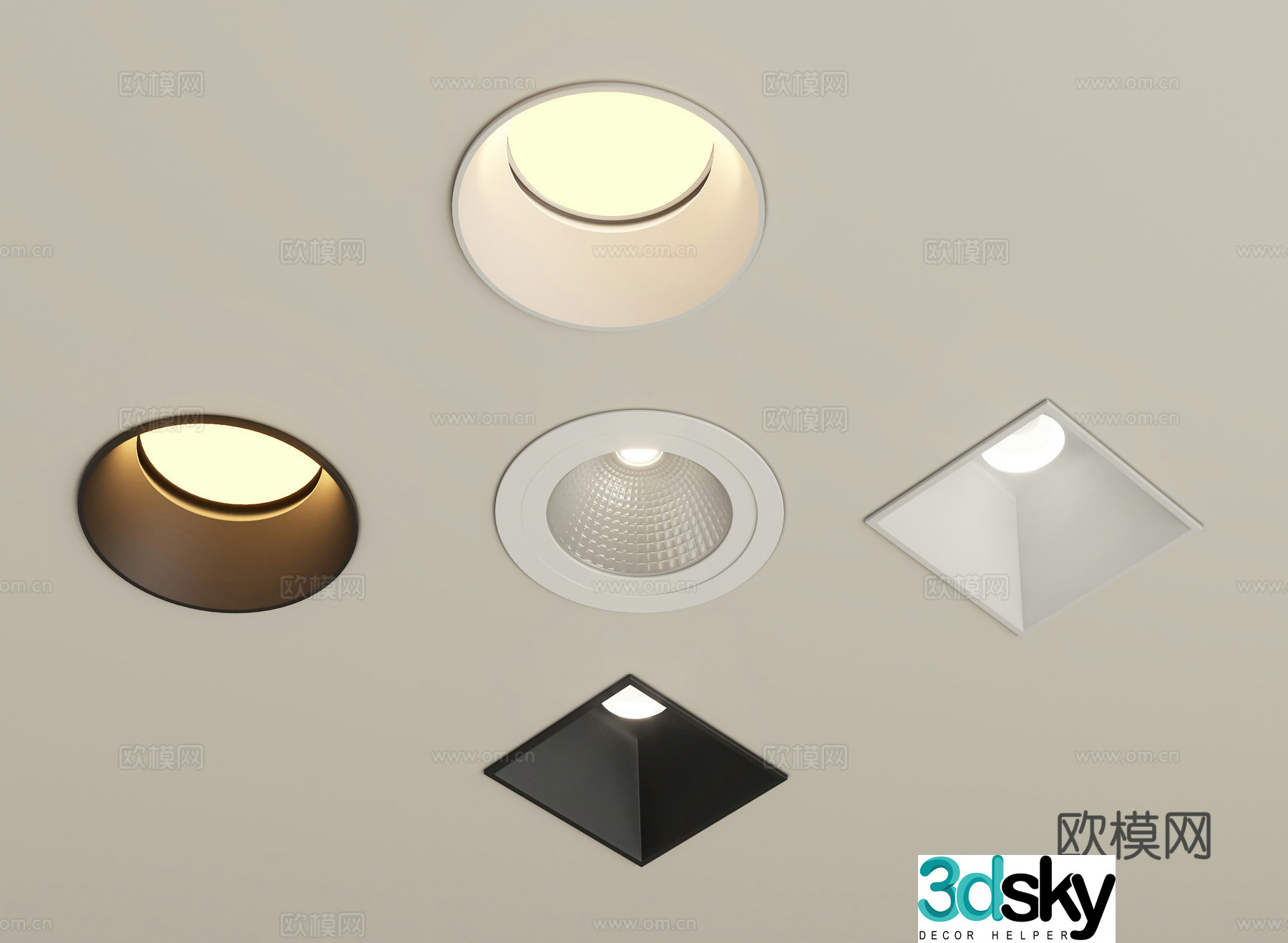 Modern downlight spotlight 3d model