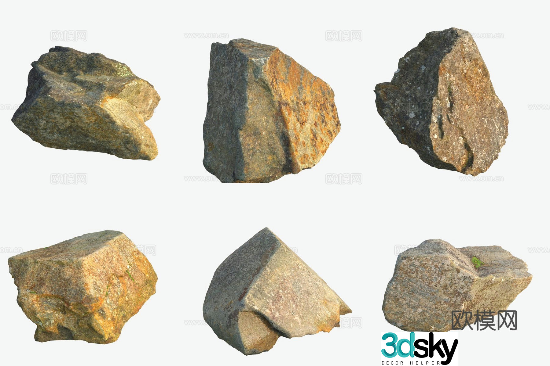 Big rocks by the sea 3d model