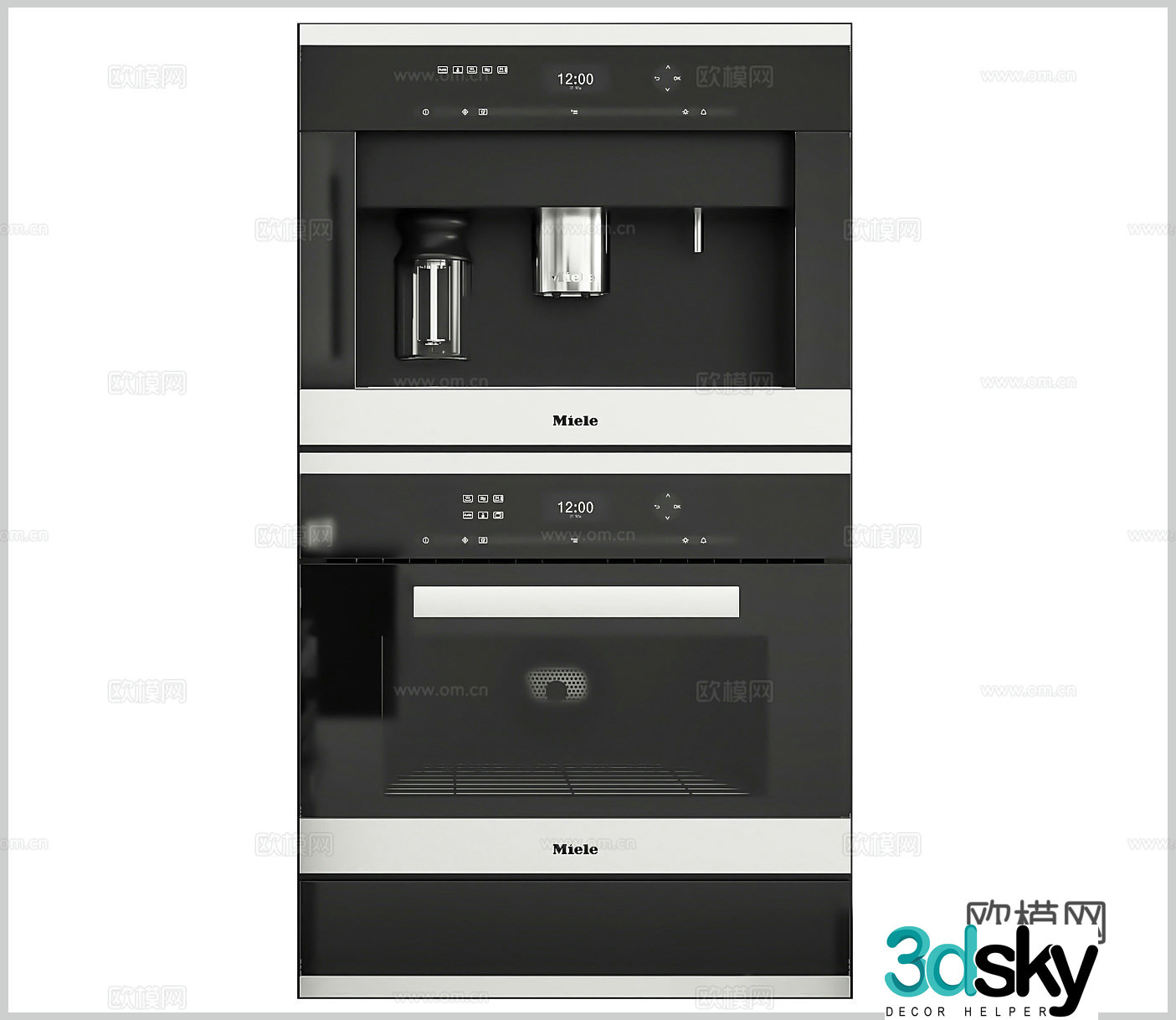 Modern oven microwave oven direct drinker water purifier disinfection cabinet 3D model